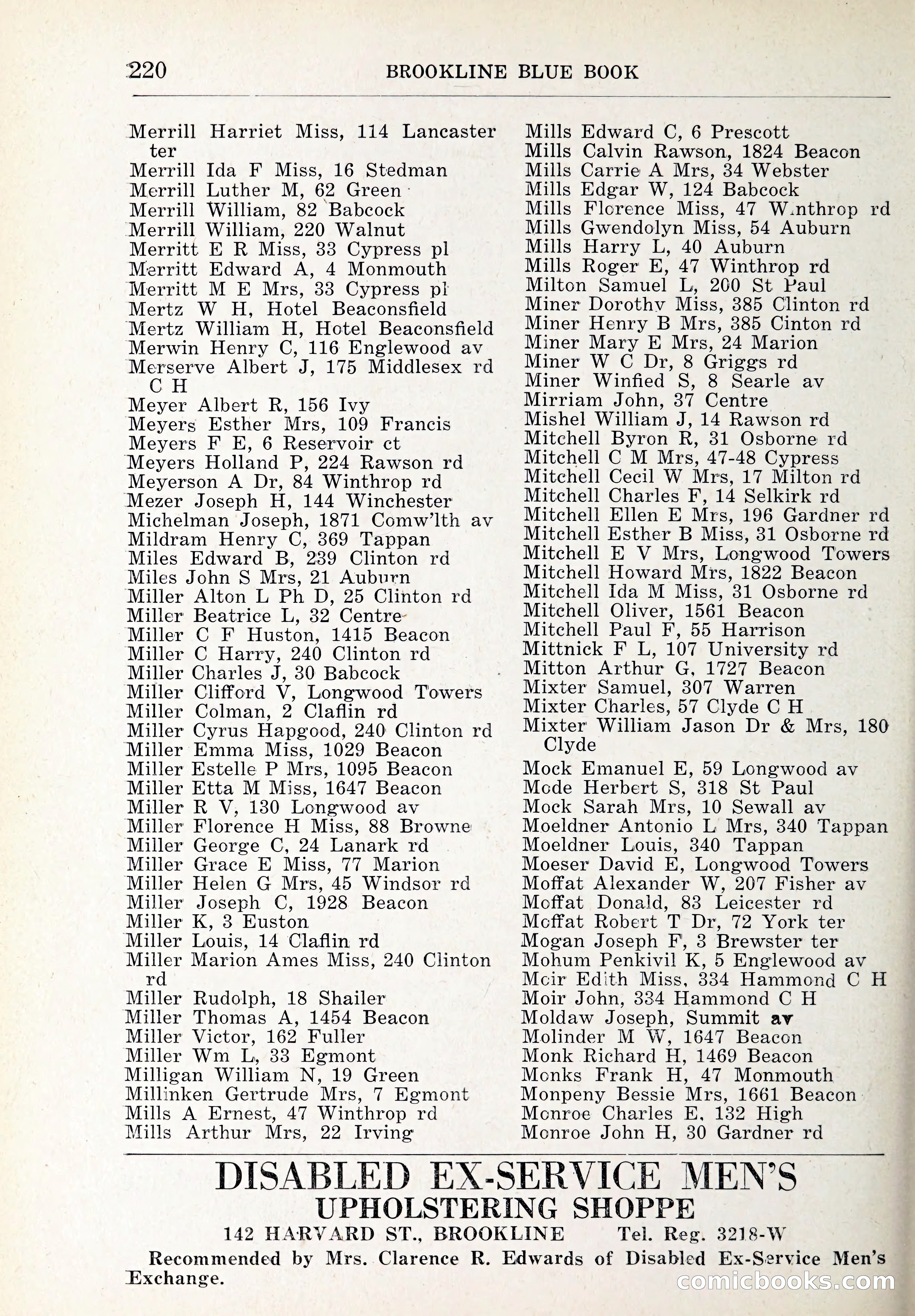 Blue Book of Brookline and Longwood — page 255 of 347