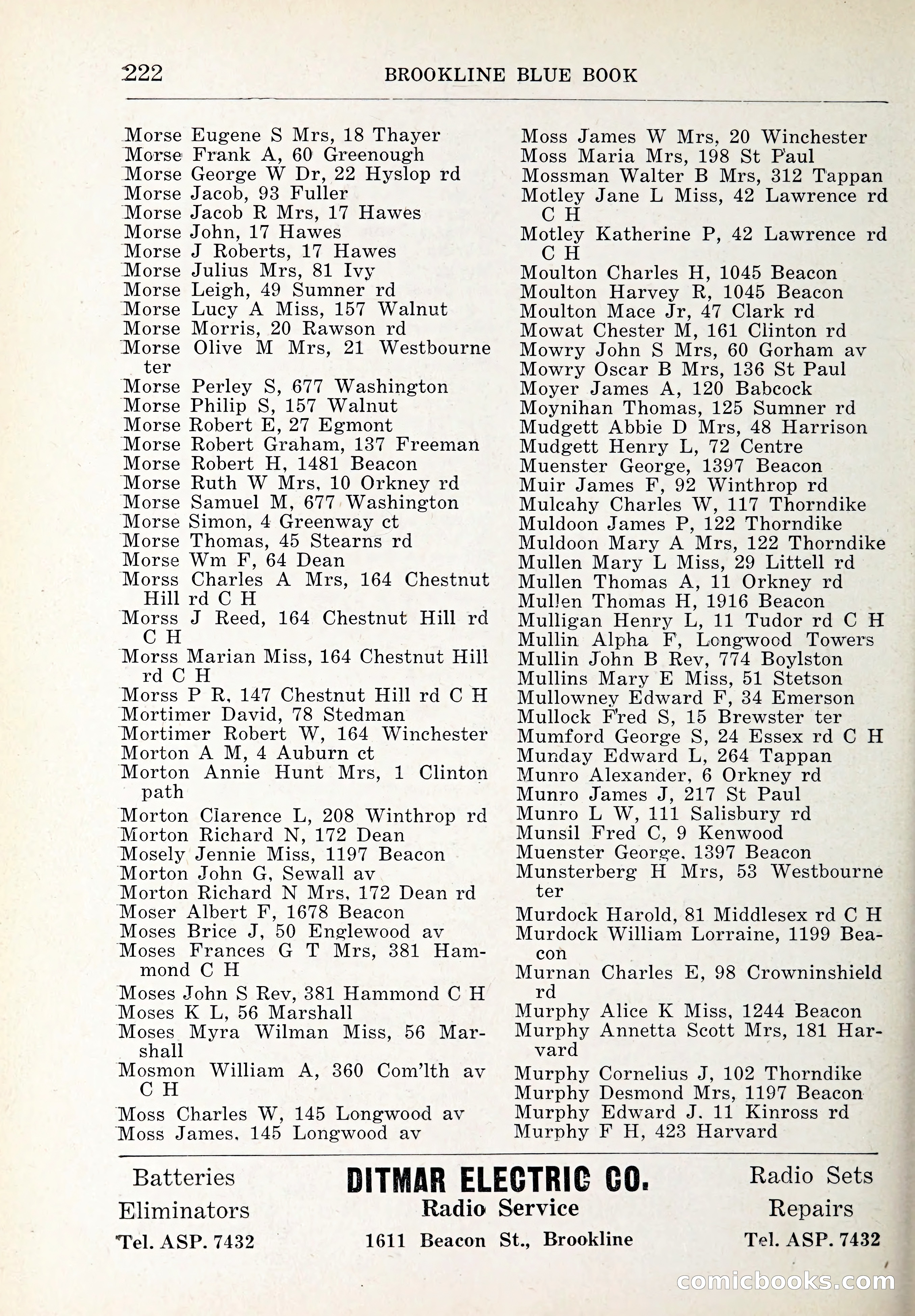 Blue Book of Brookline and Longwood — page 257 of 347