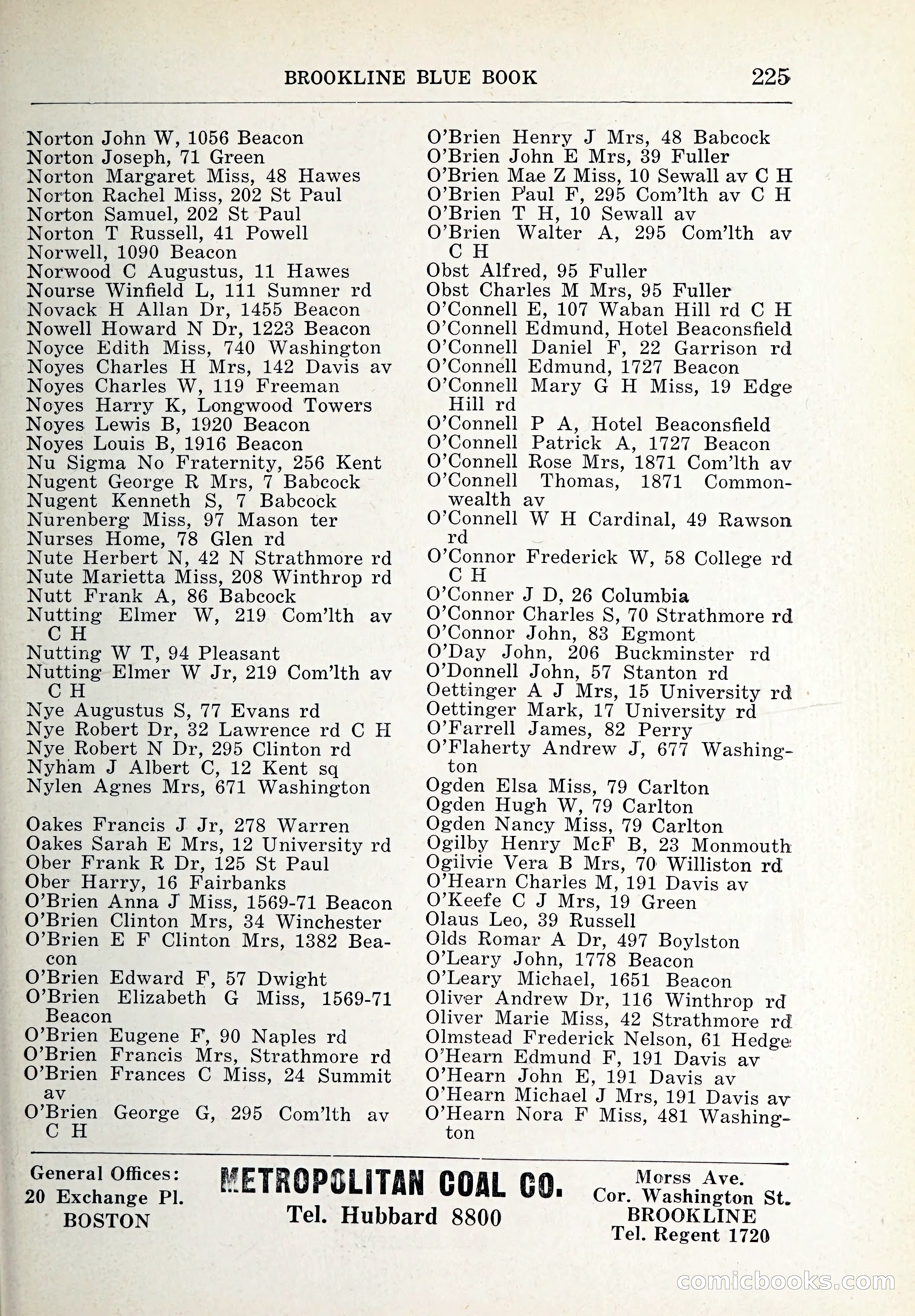 Blue Book of Brookline and Longwood — page 260 of 347