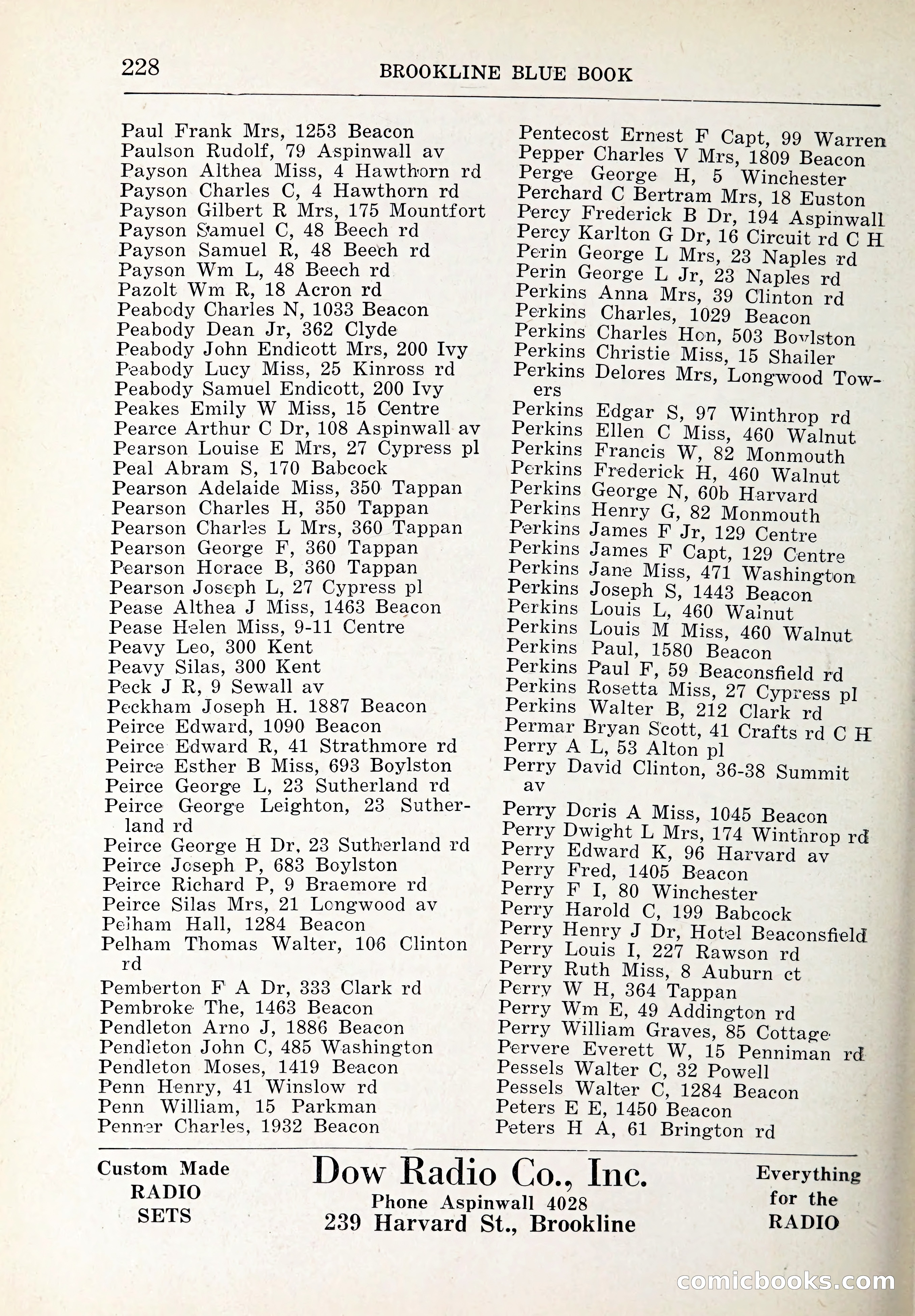 Blue Book of Brookline and Longwood — page 263 of 347