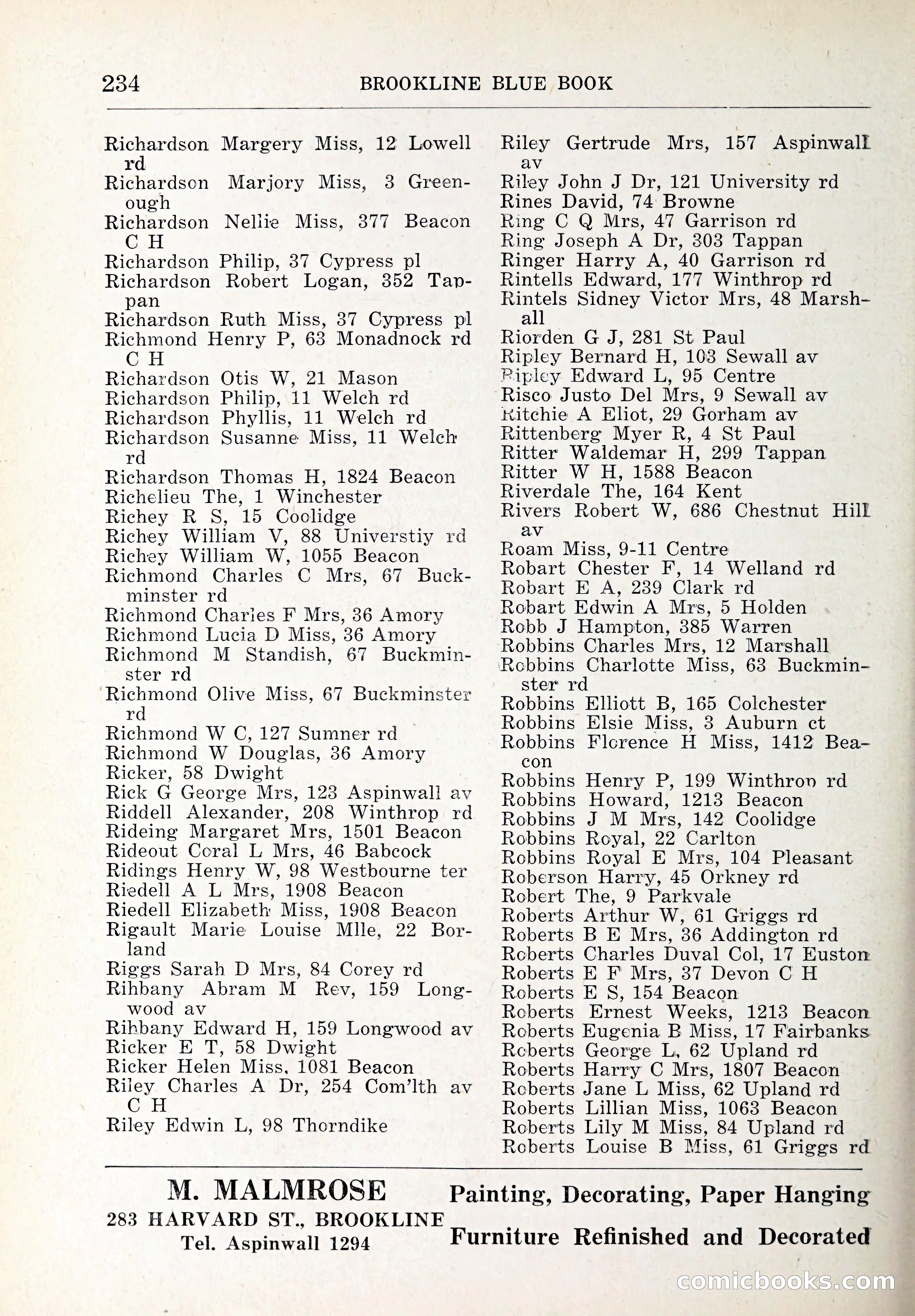 Blue Book of Brookline and Longwood — page 269 of 347