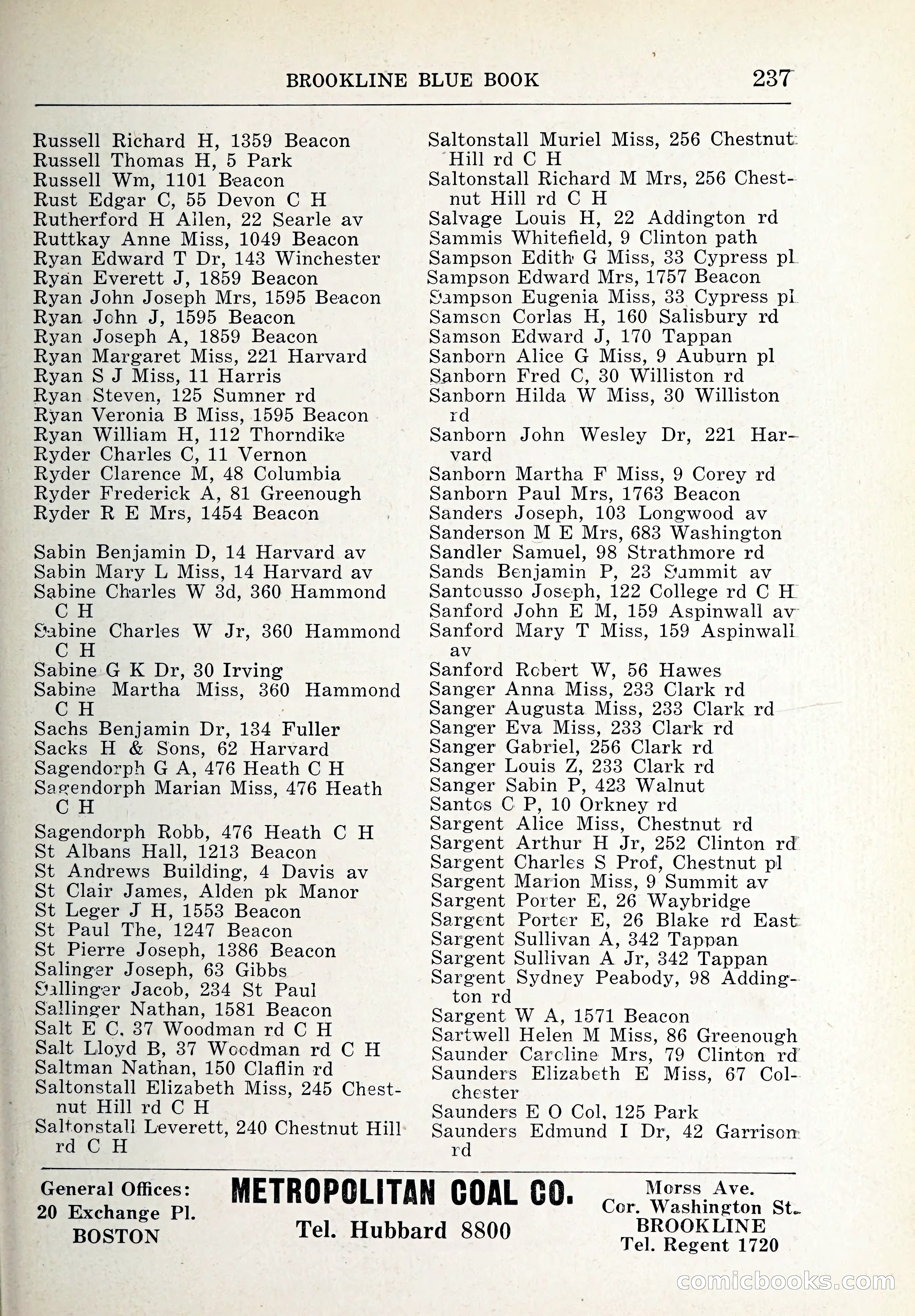 Blue Book of Brookline and Longwood — page 272 of 347