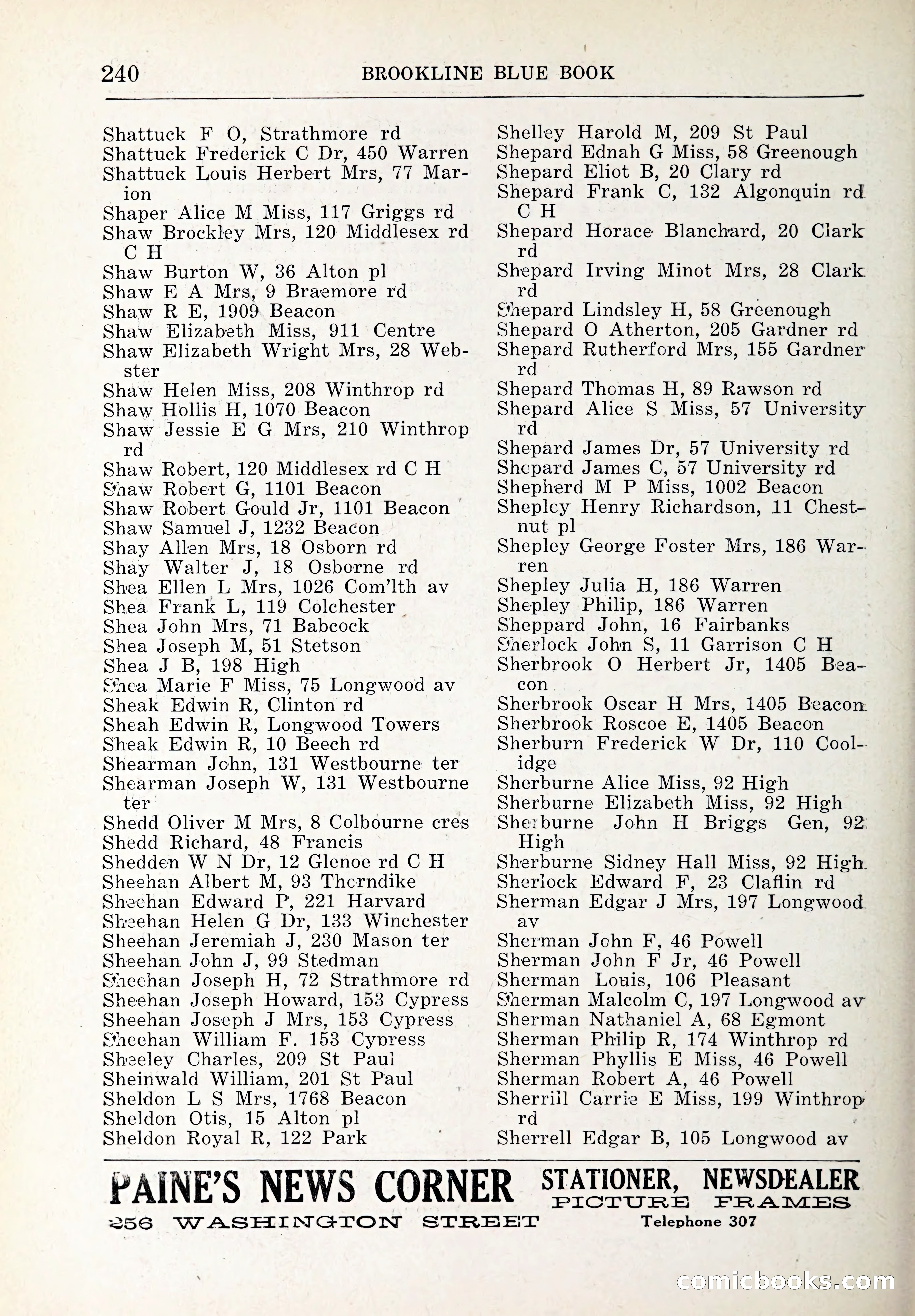 Blue Book of Brookline and Longwood — page 275 of 347