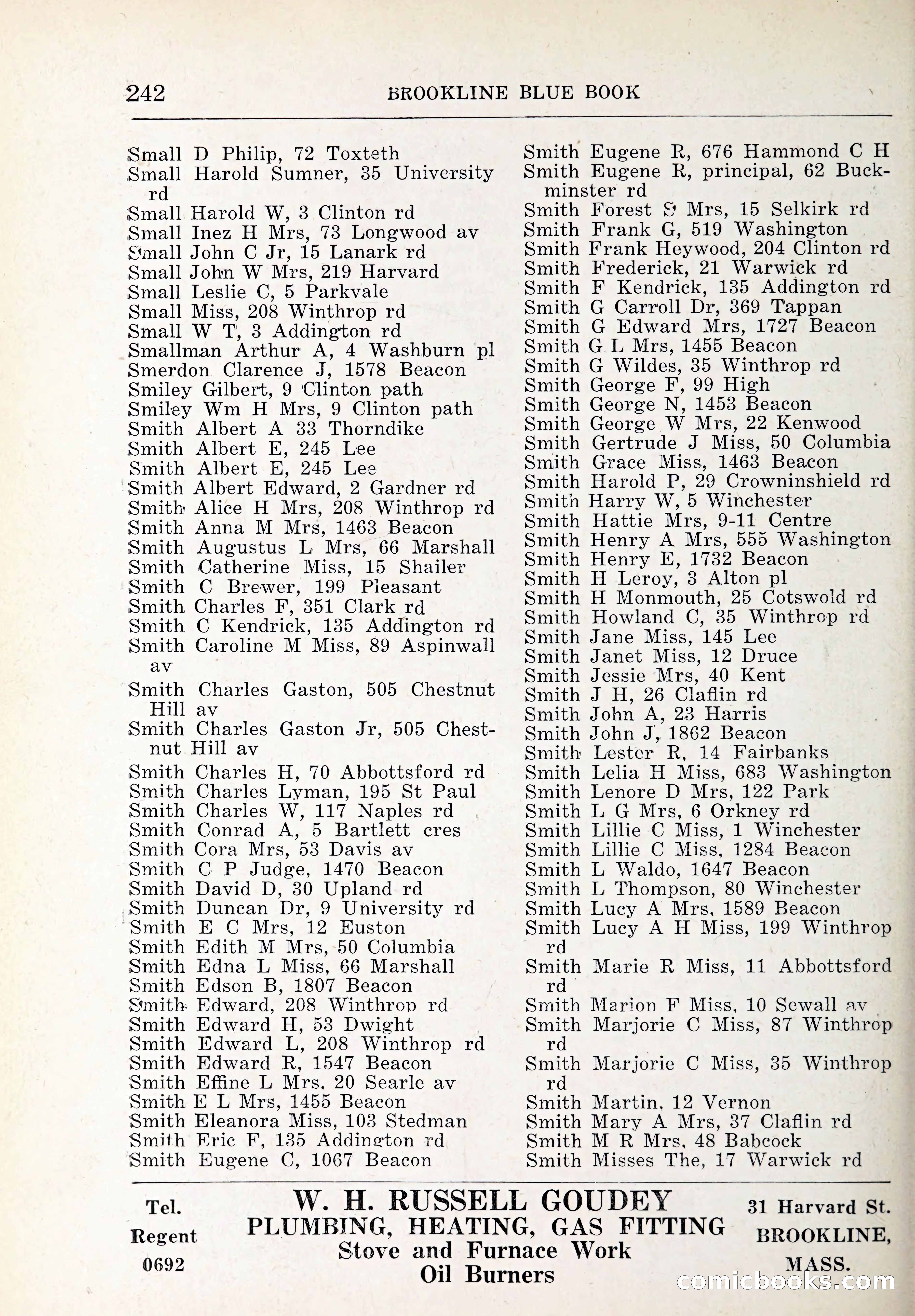 Blue Book of Brookline and Longwood — page 277 of 347