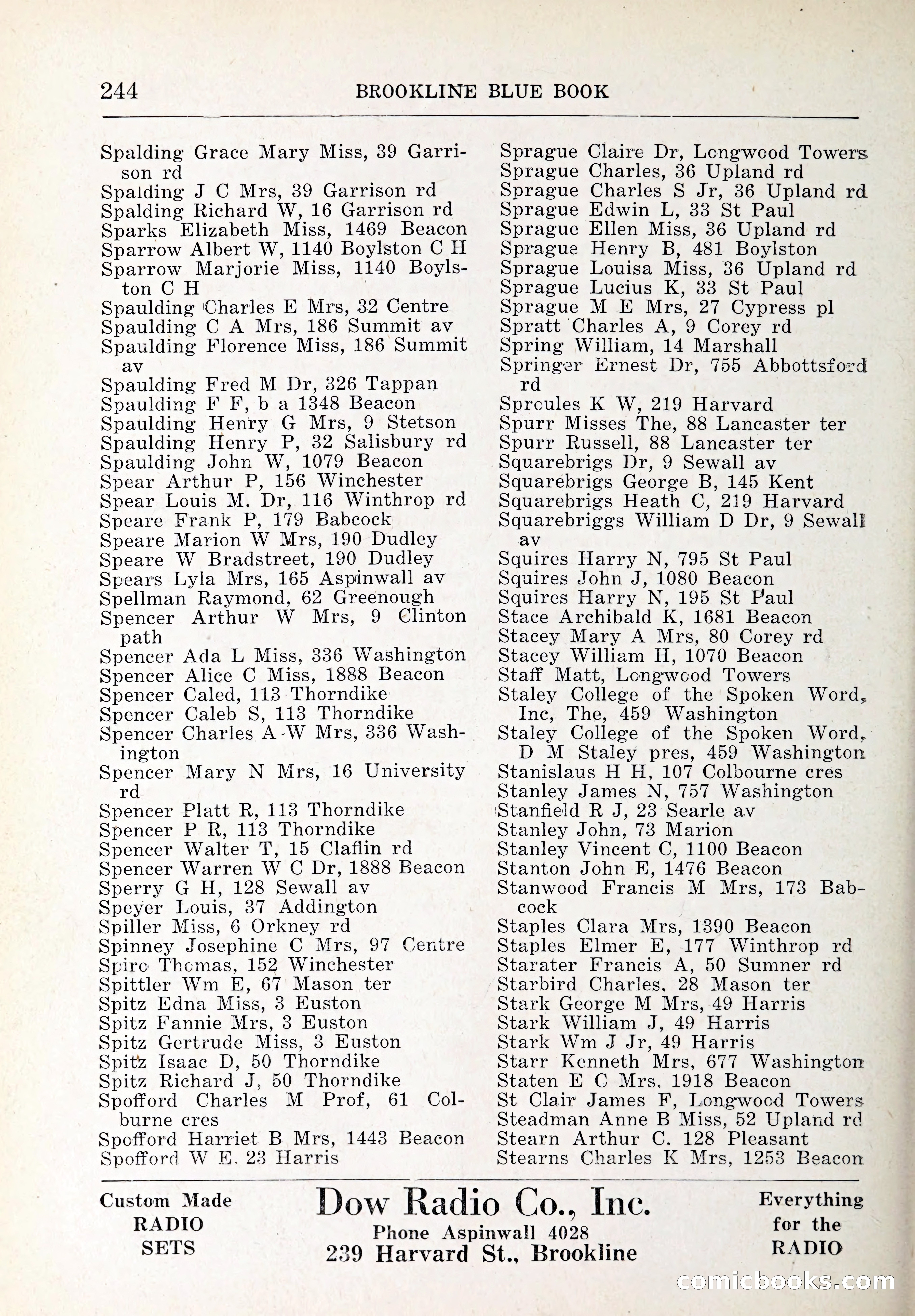 Blue Book of Brookline and Longwood — page 279 of 347