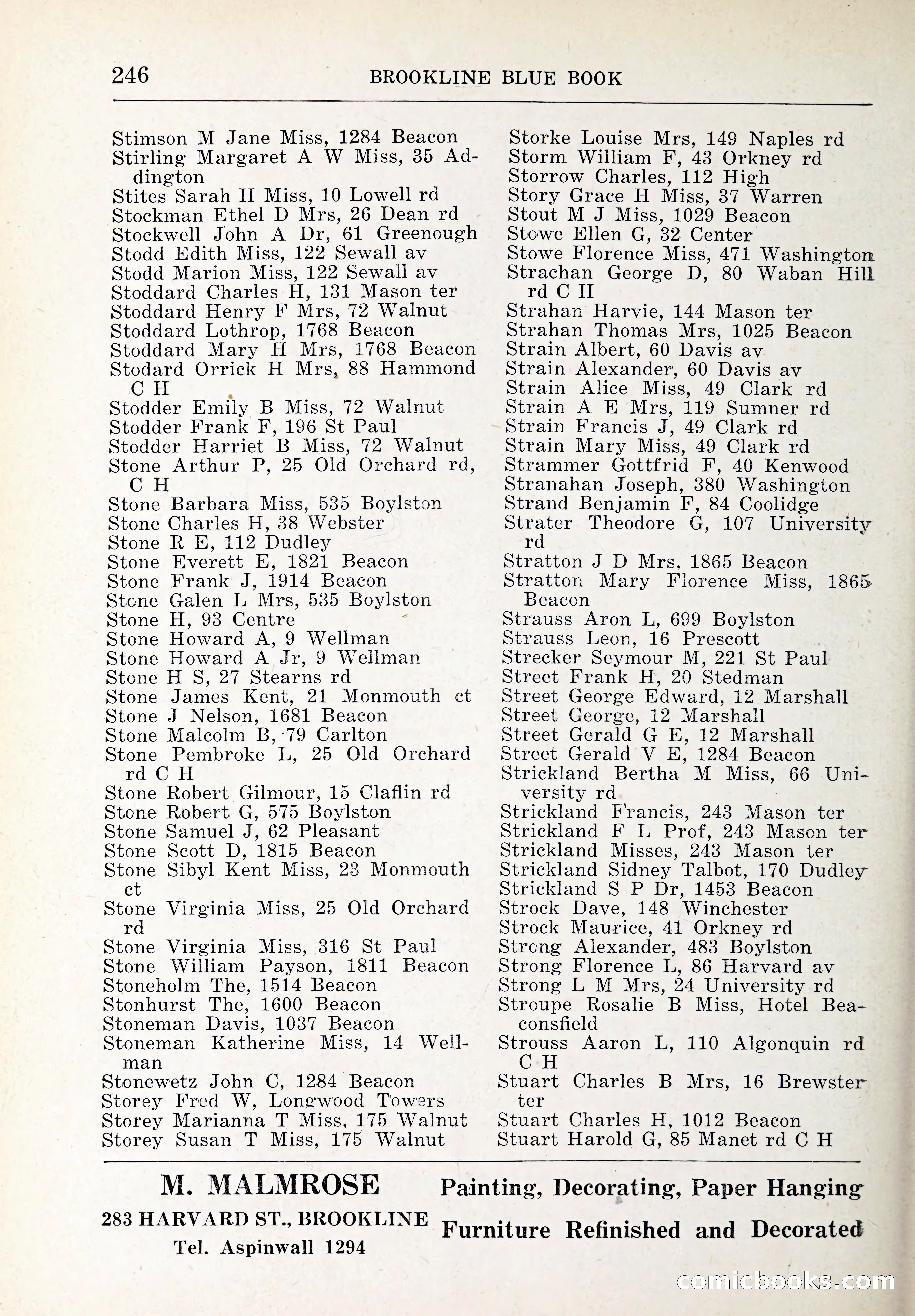Blue Book of Brookline and Longwood — page 281 of 347