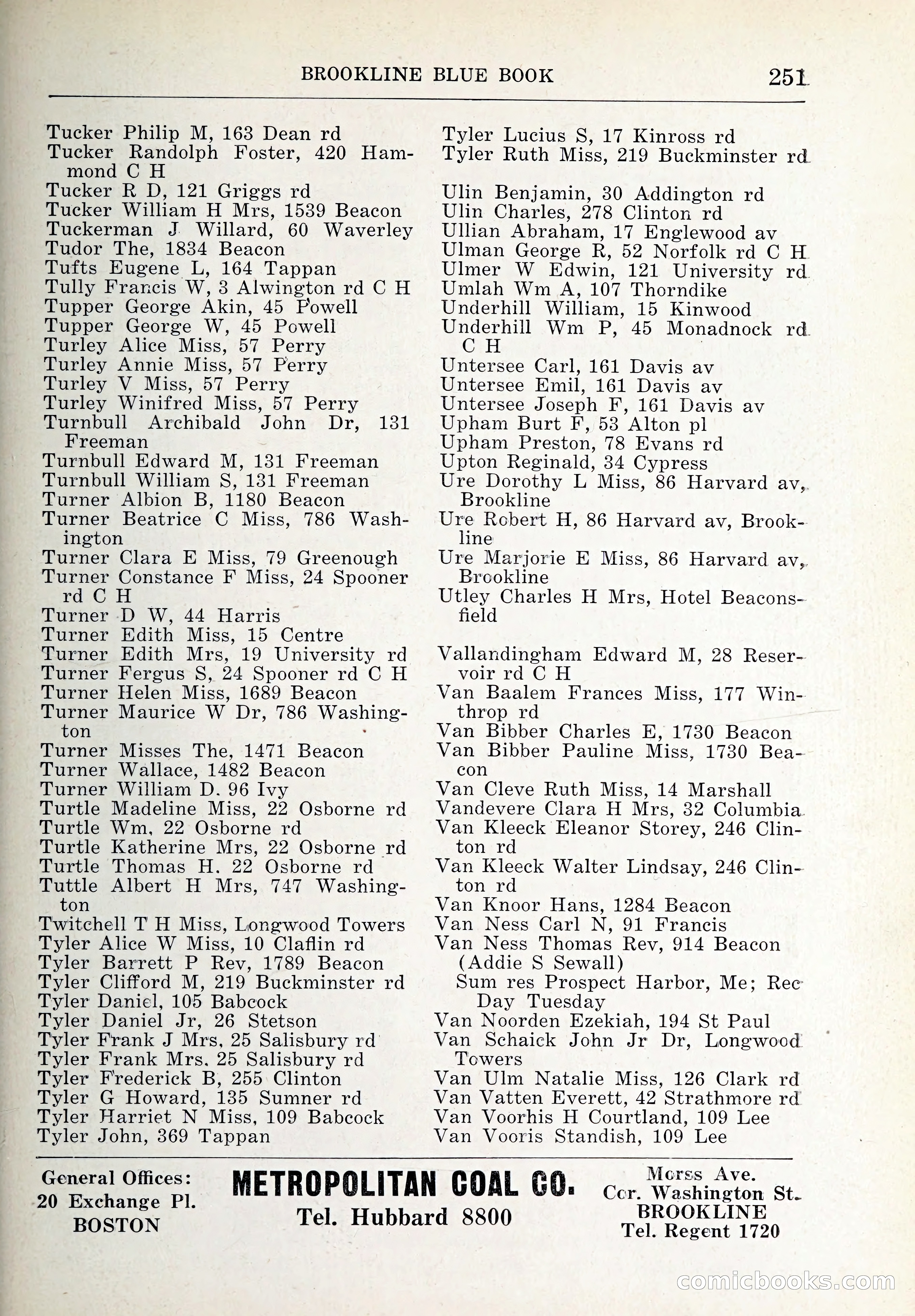 Blue Book of Brookline and Longwood — page 286 of 347