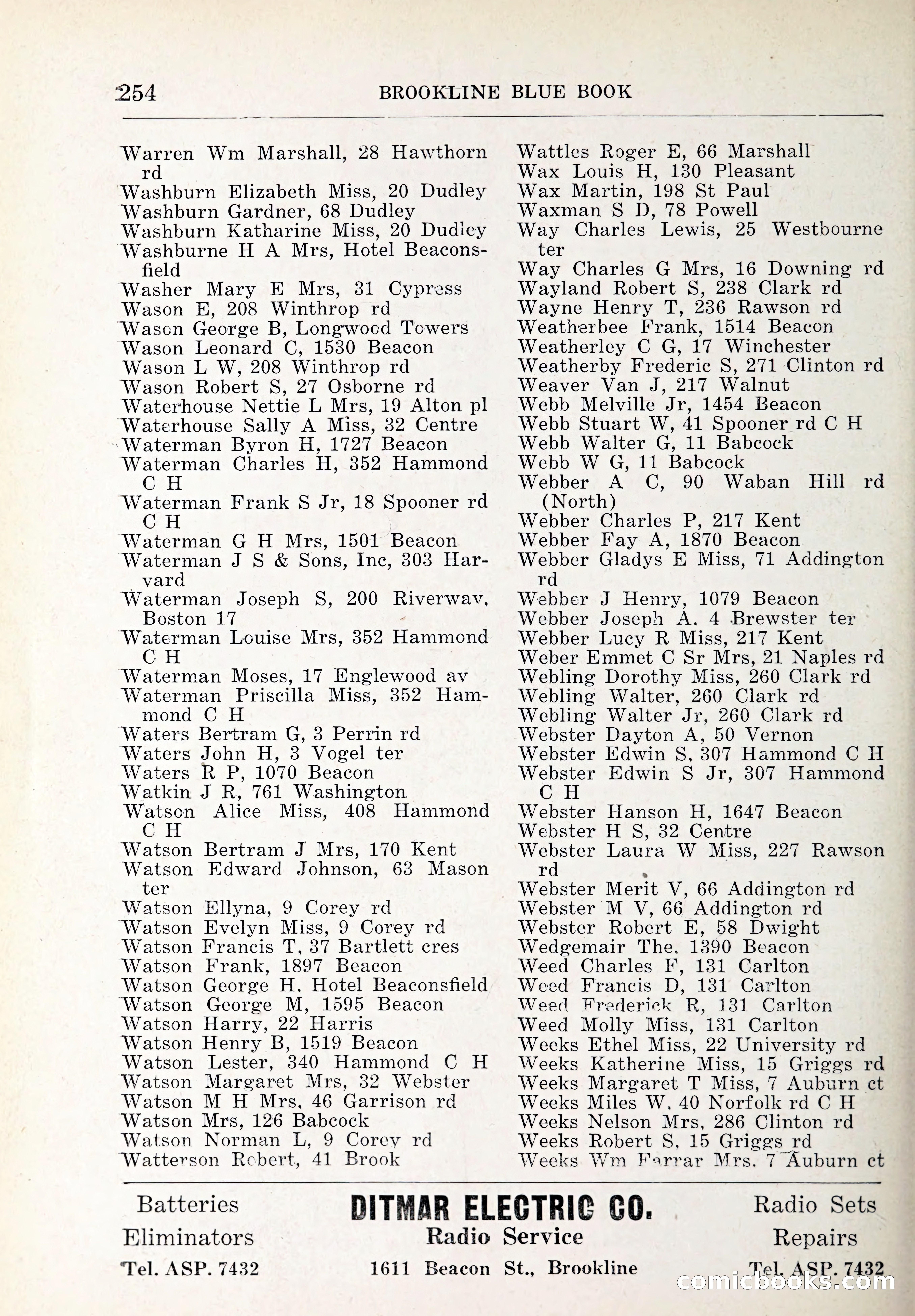 Blue Book of Brookline and Longwood — page 289 of 347