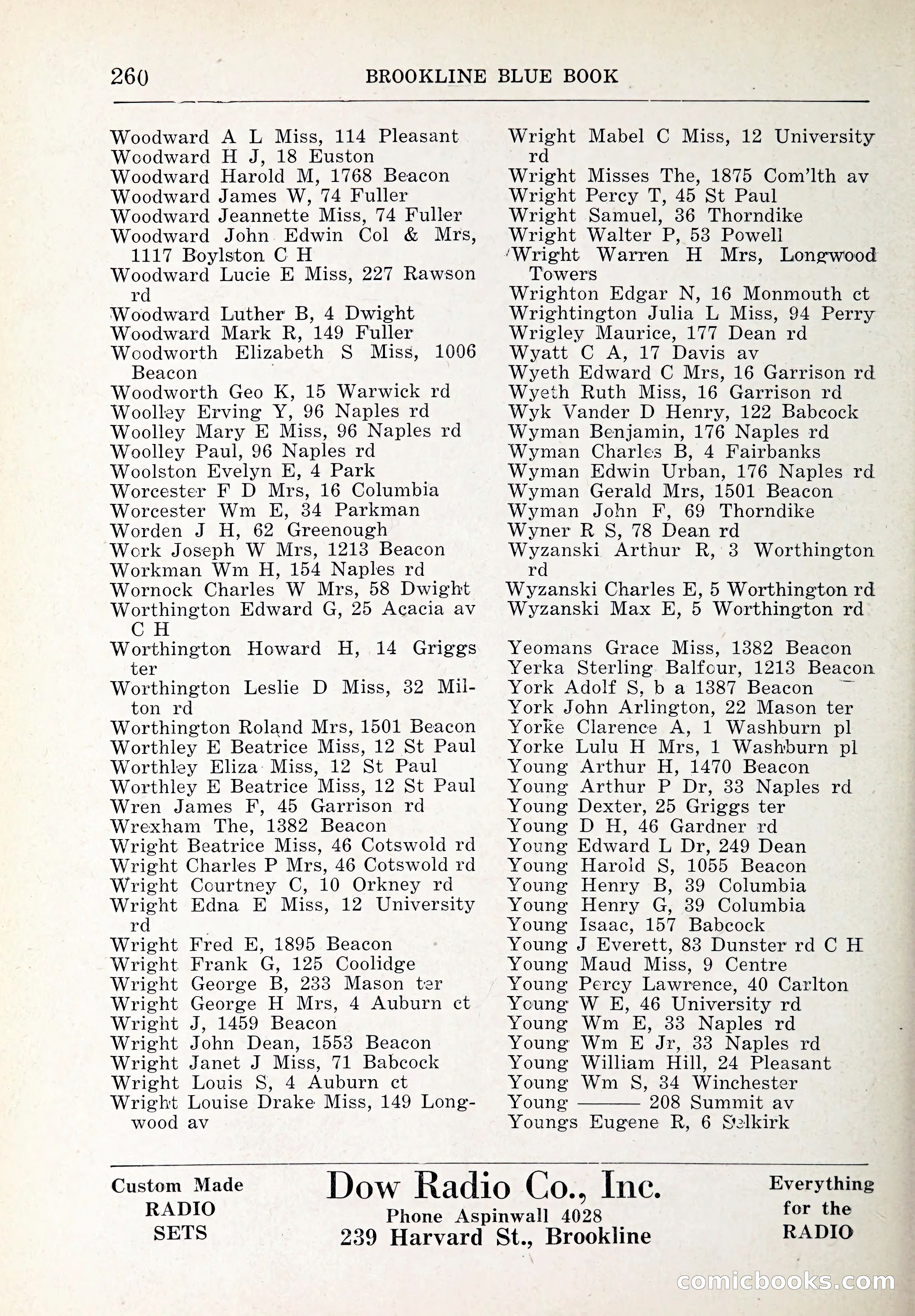 Blue Book of Brookline and Longwood — page 295 of 347