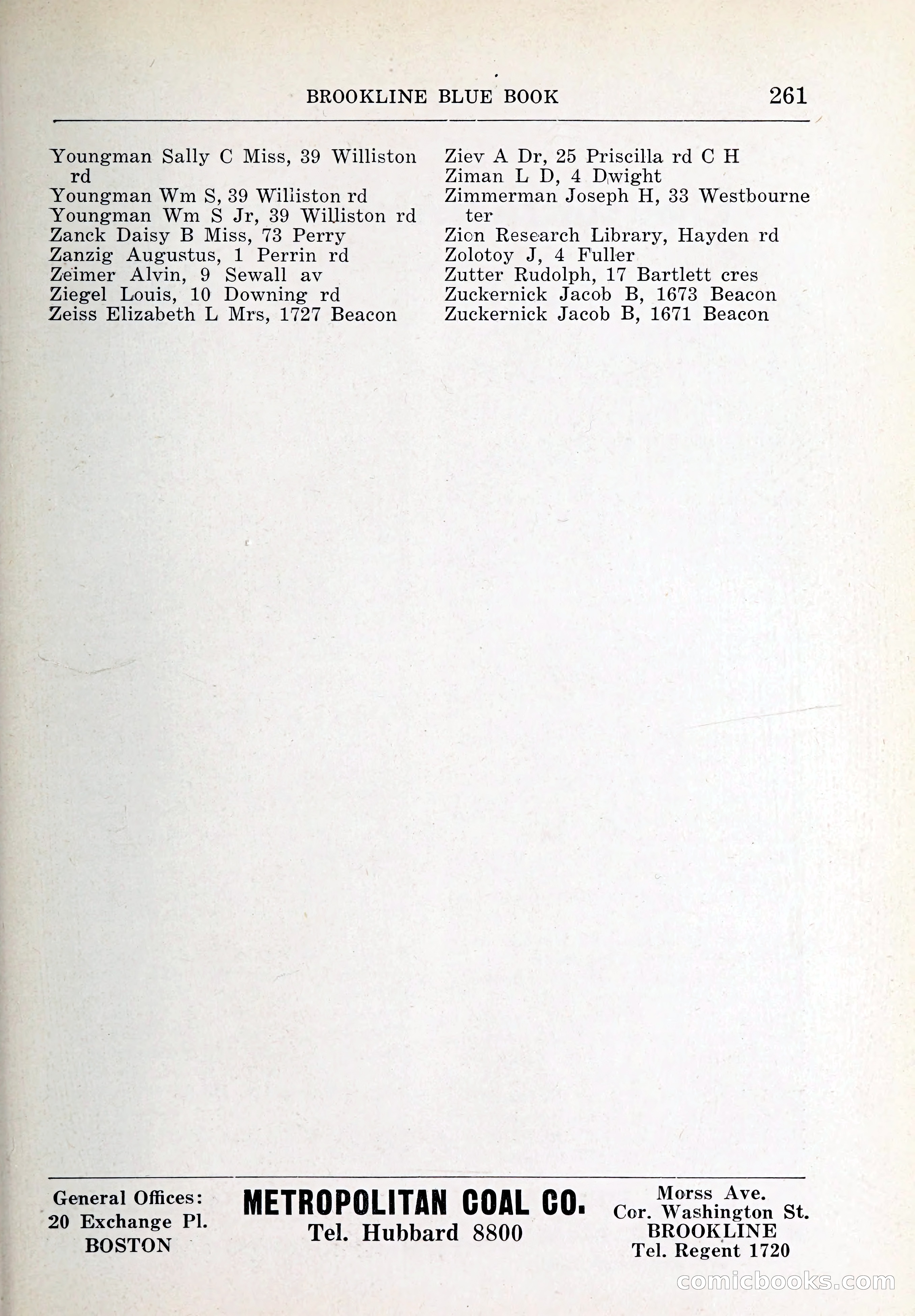 Blue Book of Brookline and Longwood — page 296 of 347
