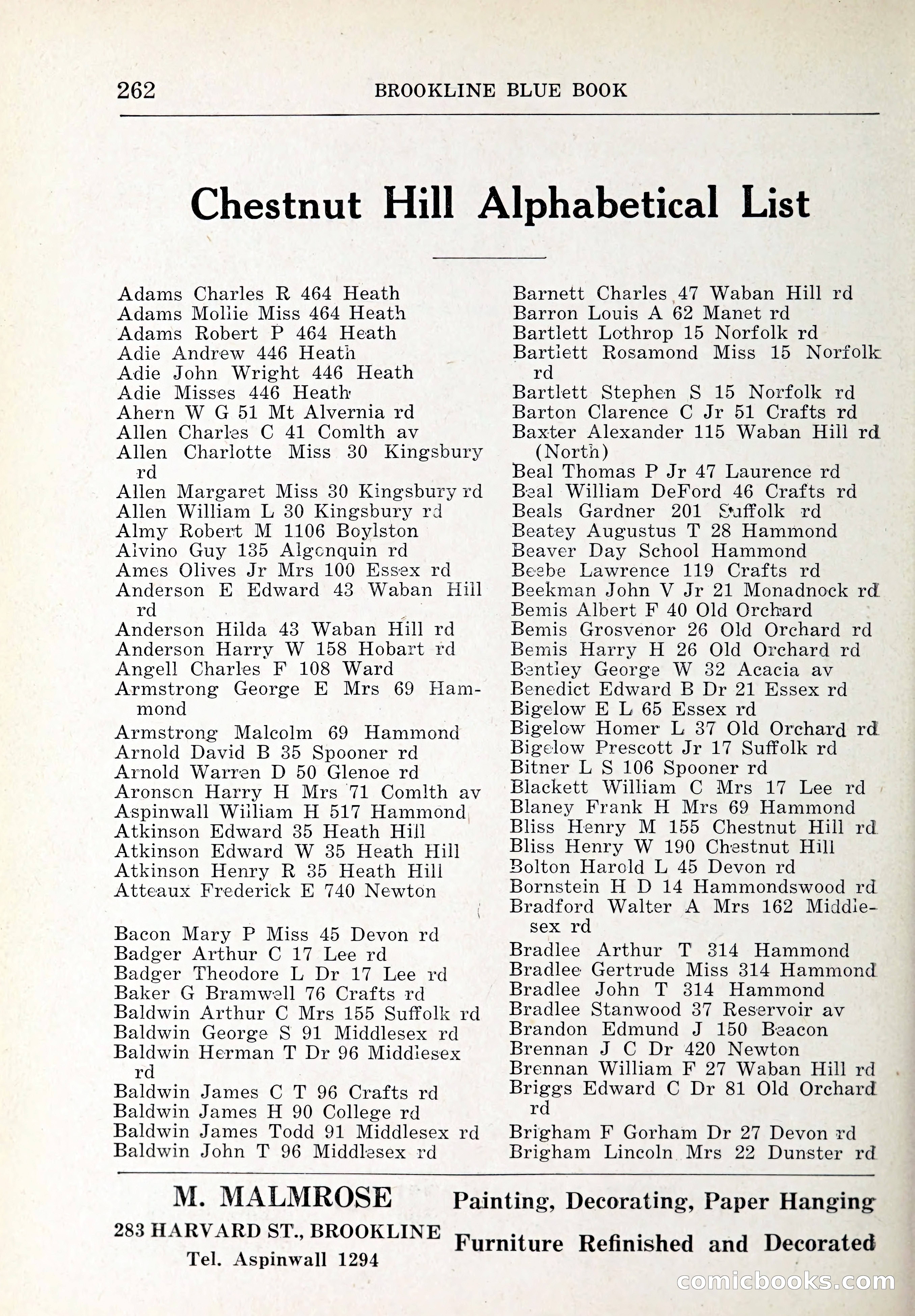 Blue Book of Brookline and Longwood — page 297 of 347