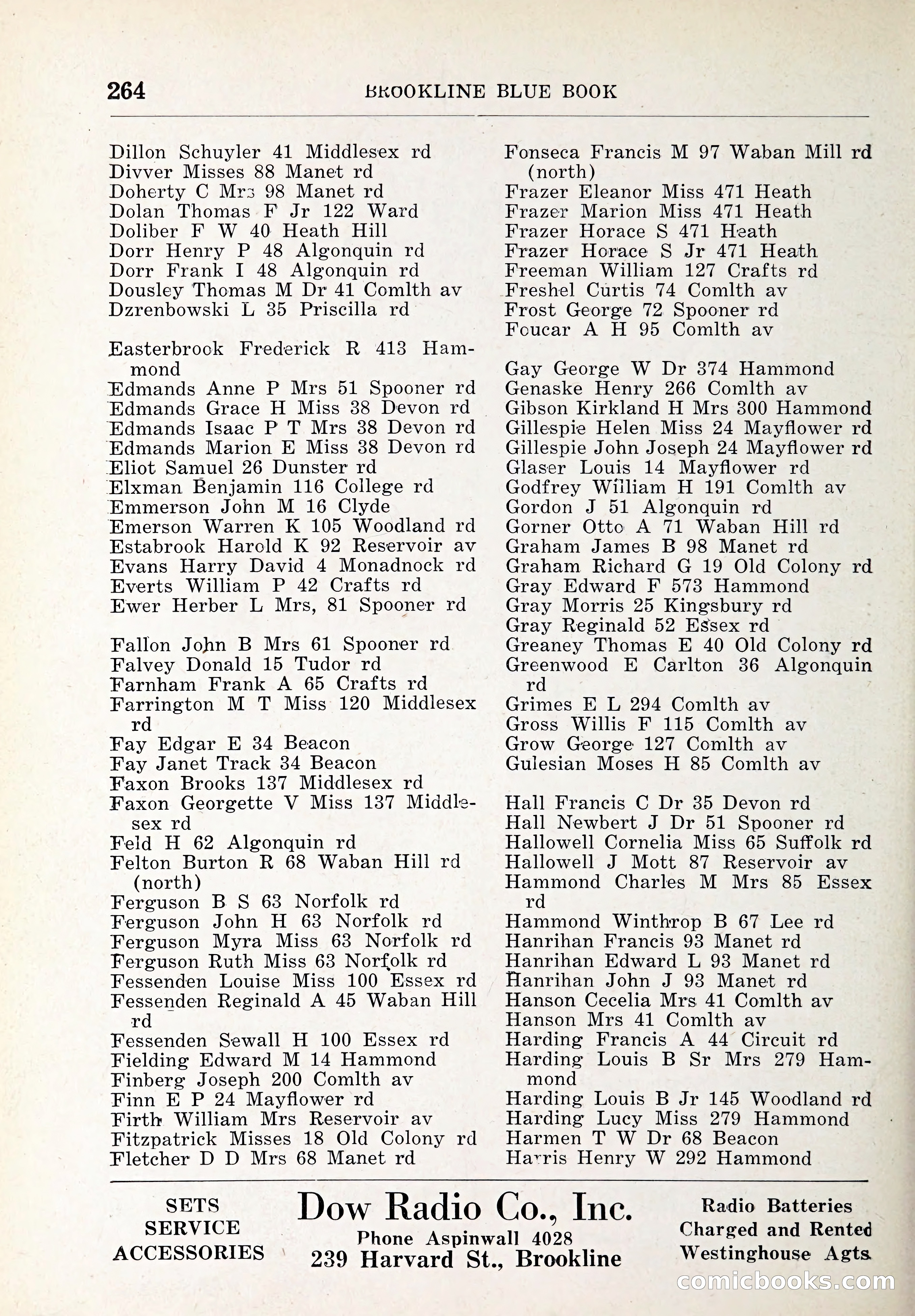 Blue Book of Brookline and Longwood — page 299 of 347