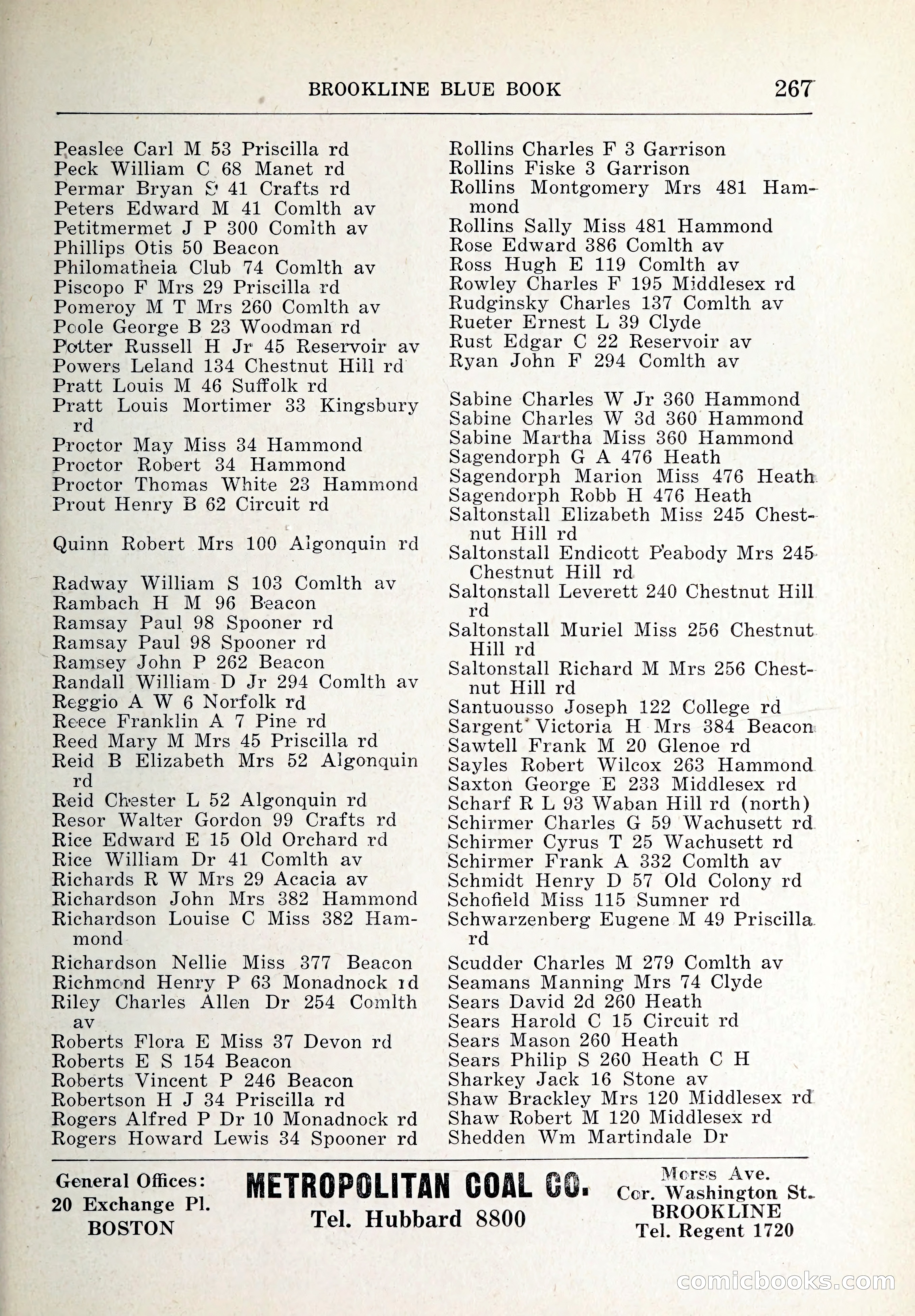 Blue Book of Brookline and Longwood — page 302 of 347