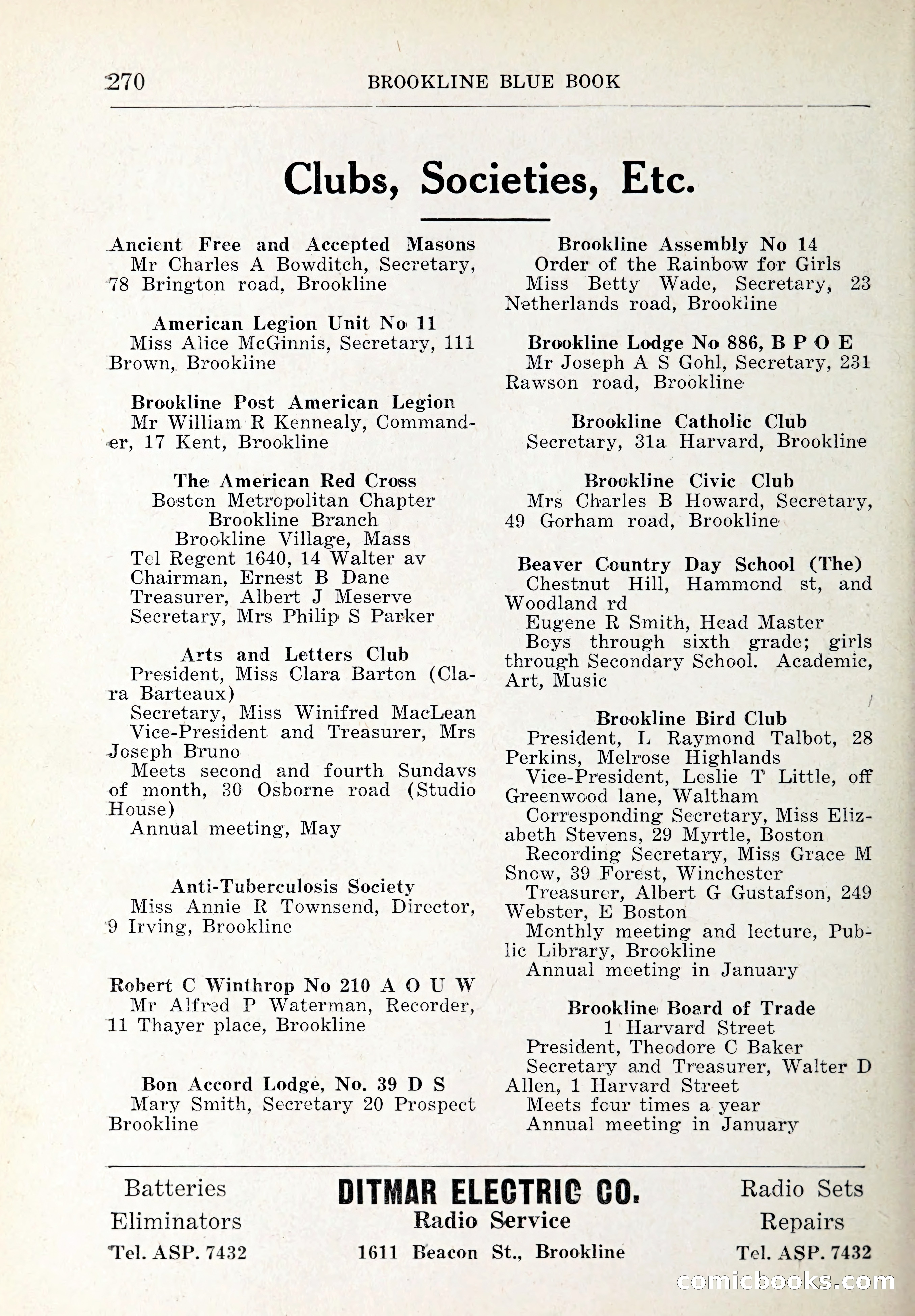 Blue Book of Brookline and Longwood — page 305 of 347