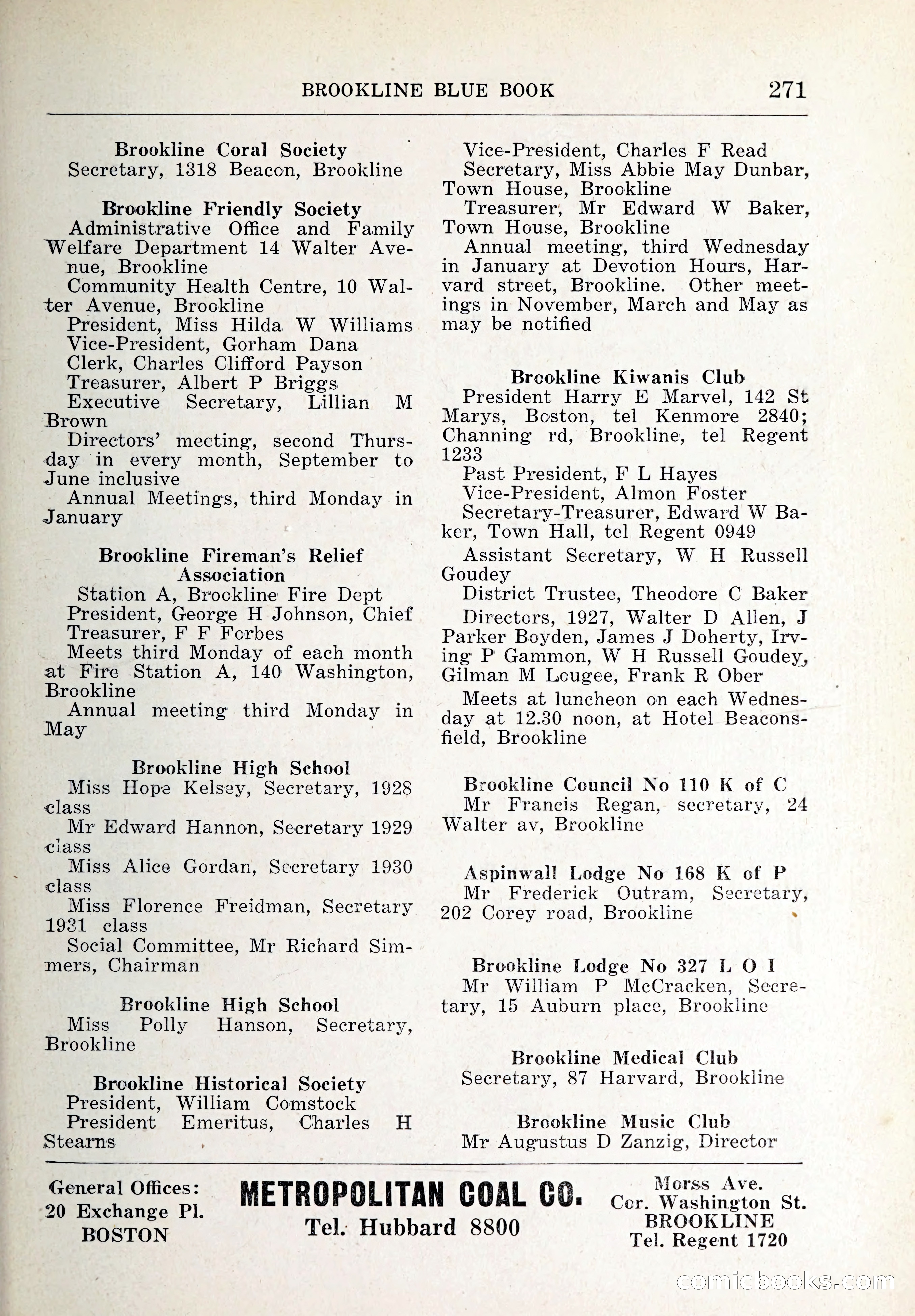 Blue Book of Brookline and Longwood — page 306 of 347
