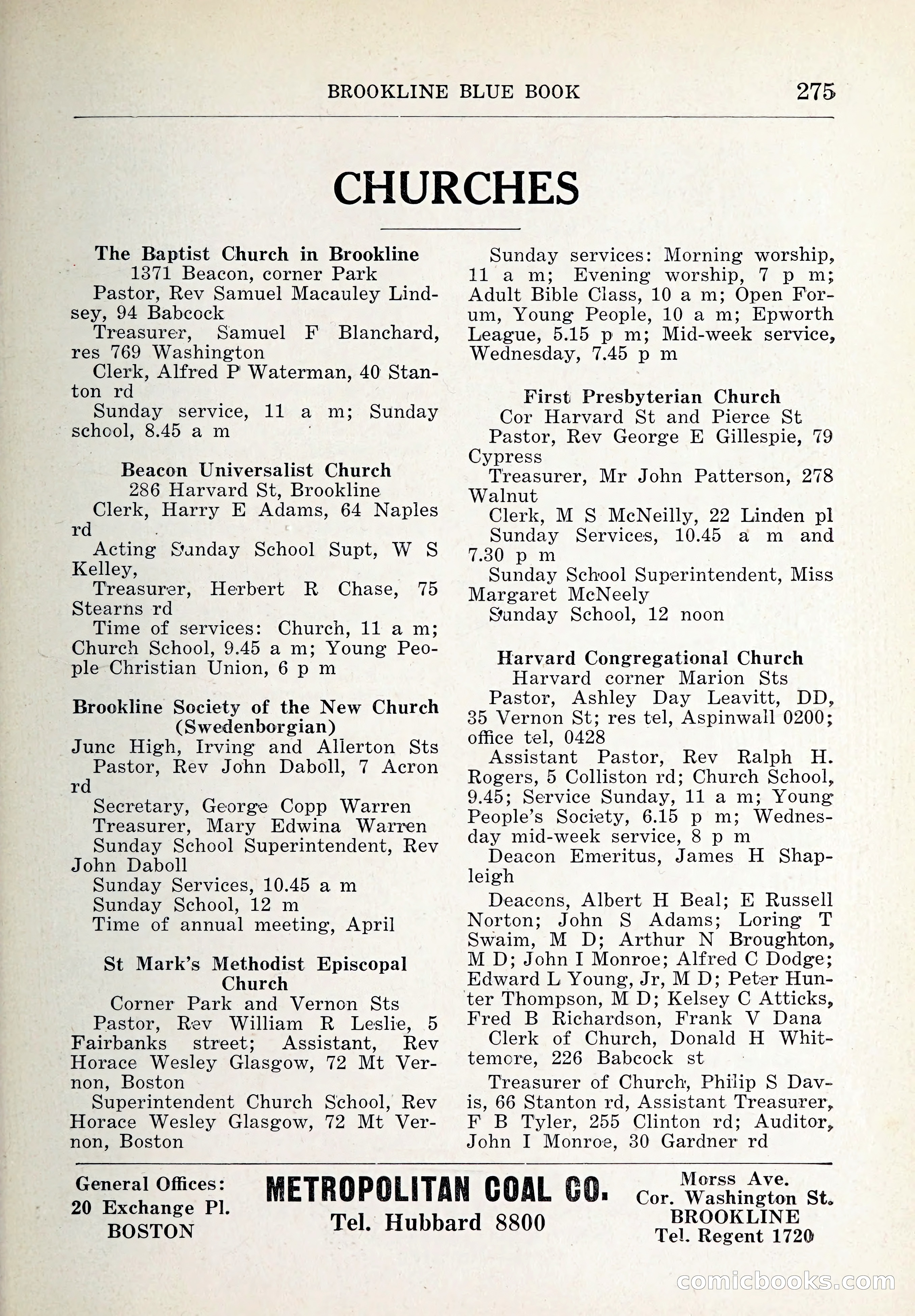 Blue Book of Brookline and Longwood — page 310 of 347