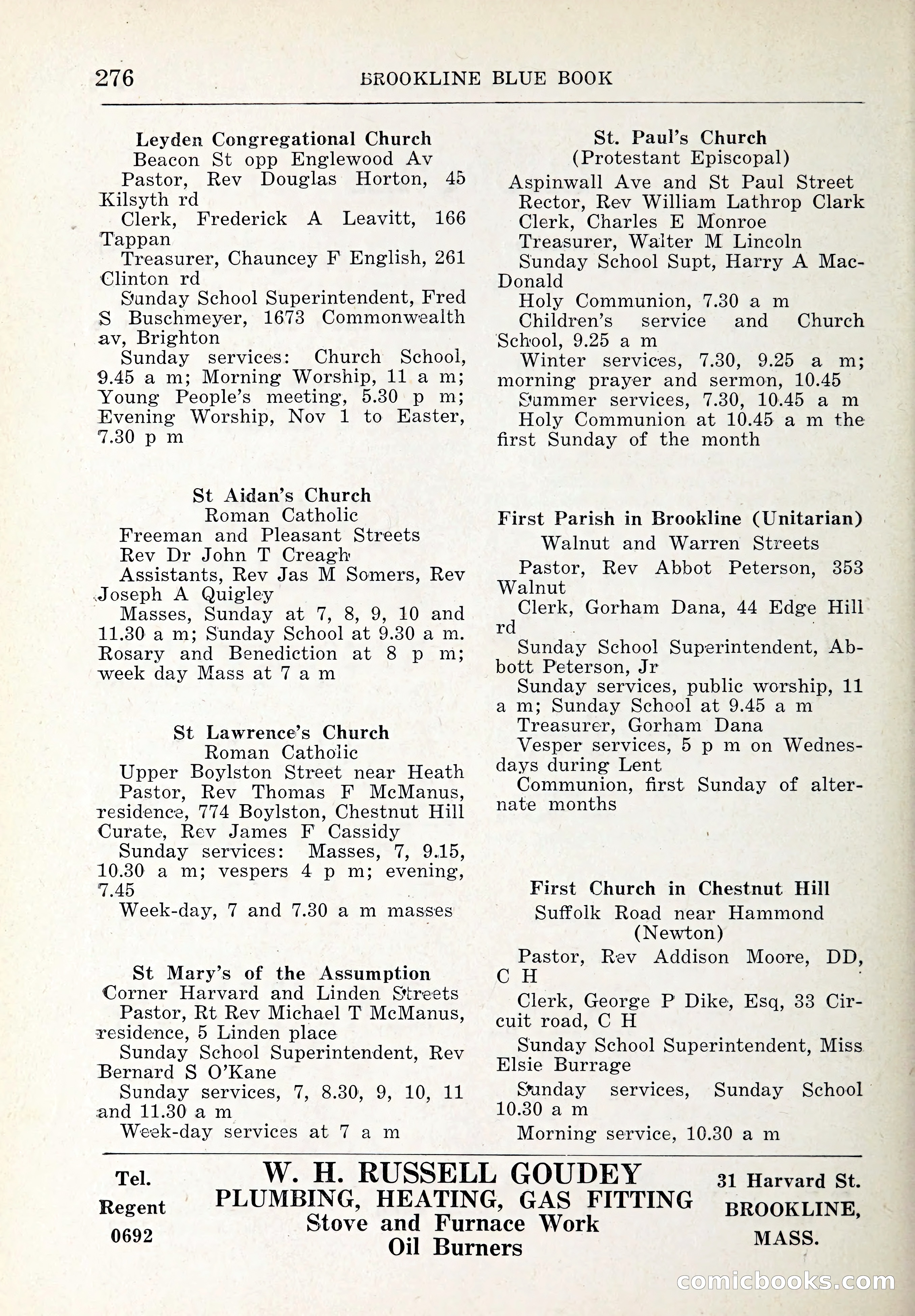 Blue Book of Brookline and Longwood — page 311 of 347