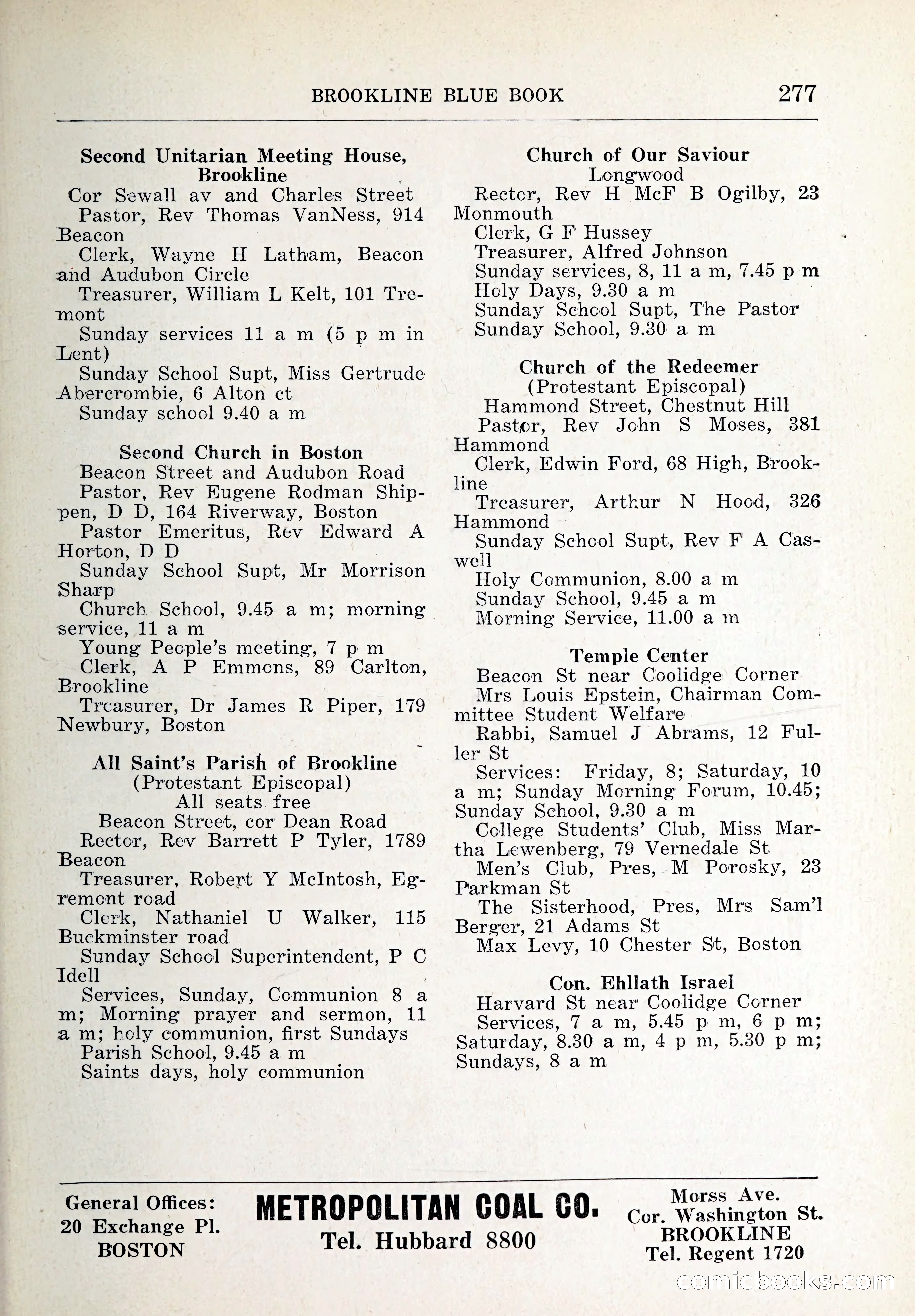 Blue Book of Brookline and Longwood — page 312 of 347
