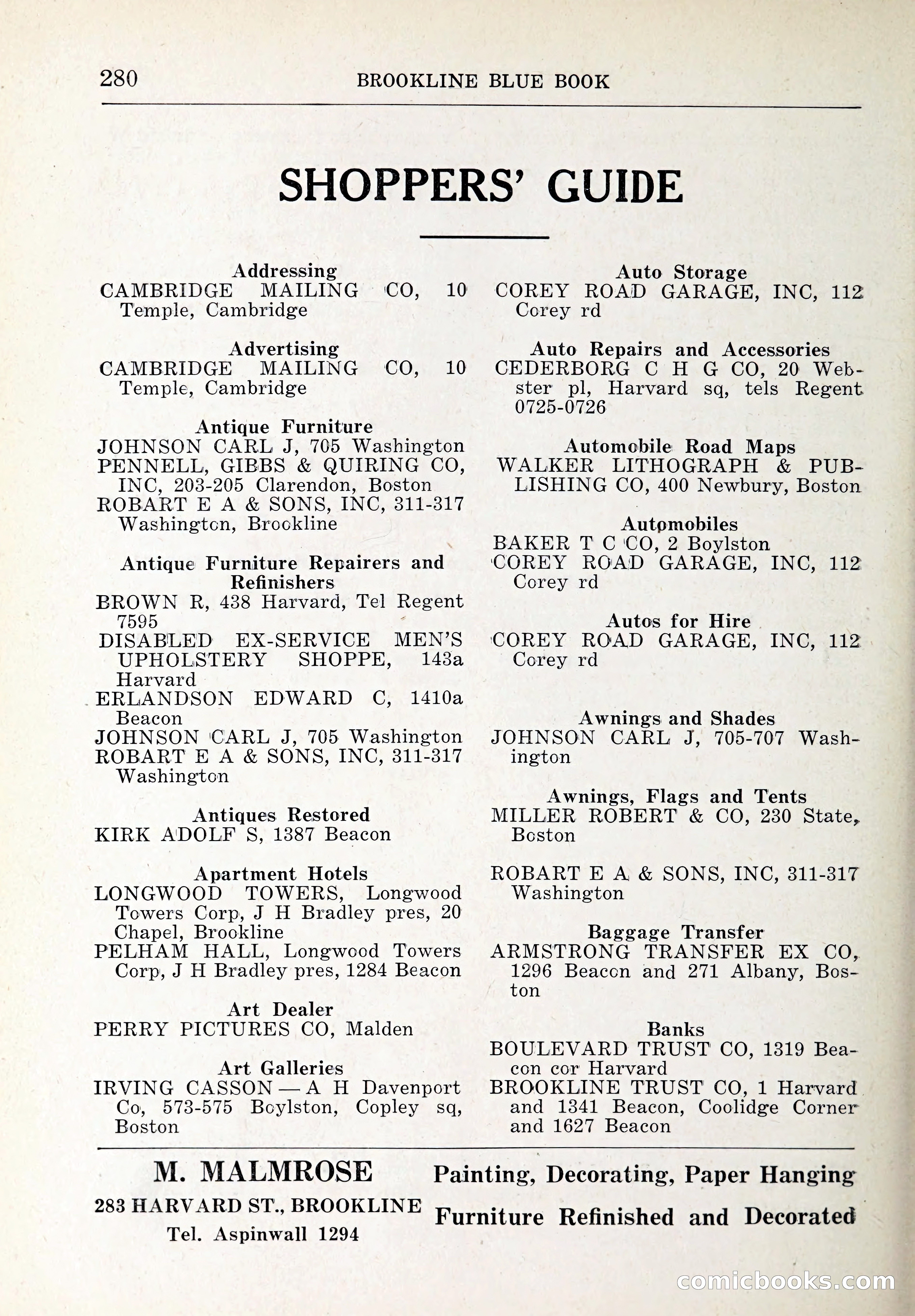 Blue Book of Brookline and Longwood — page 315 of 347