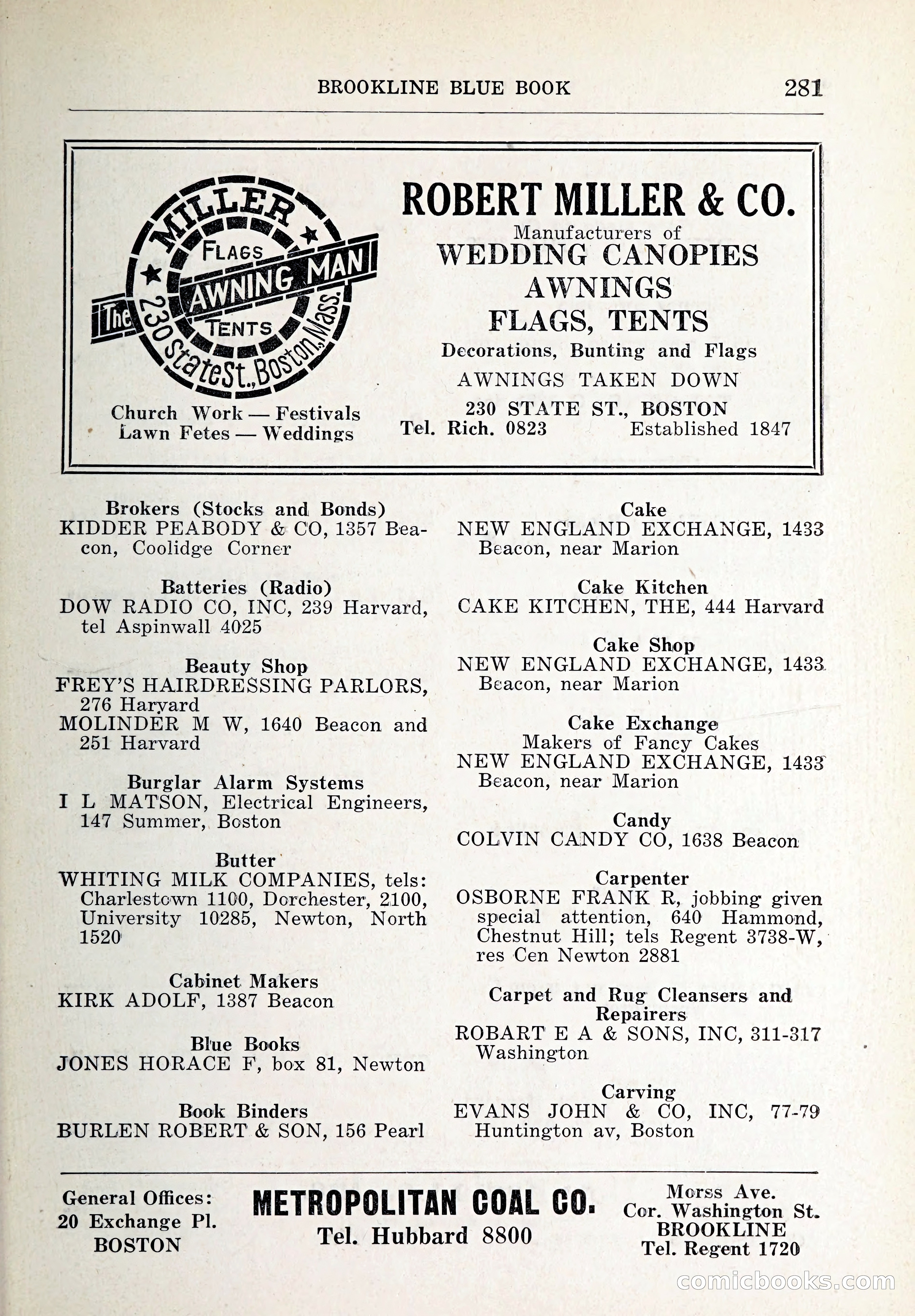 Blue Book of Brookline and Longwood — page 316 of 347