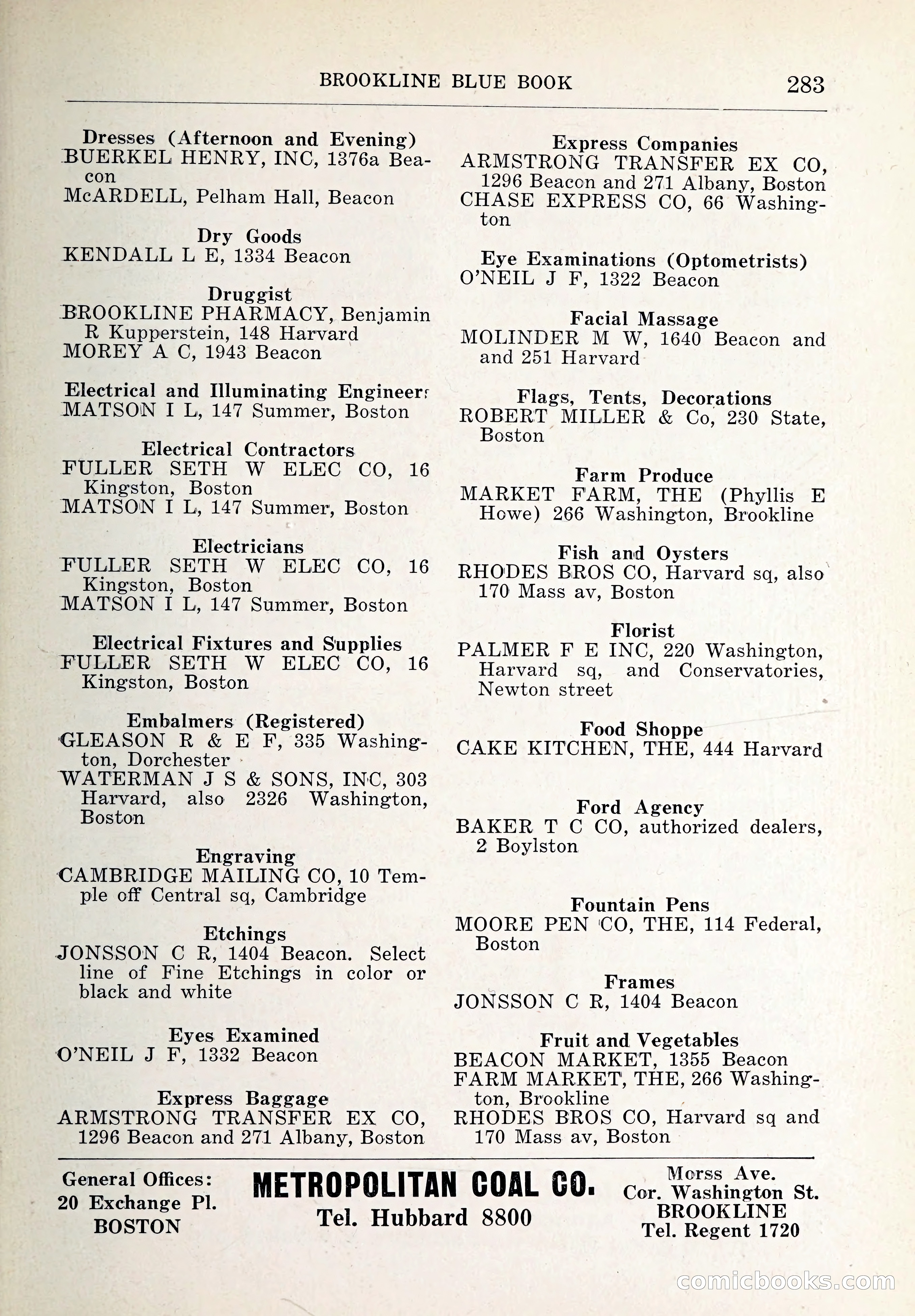 Blue Book of Brookline and Longwood — page 318 of 347