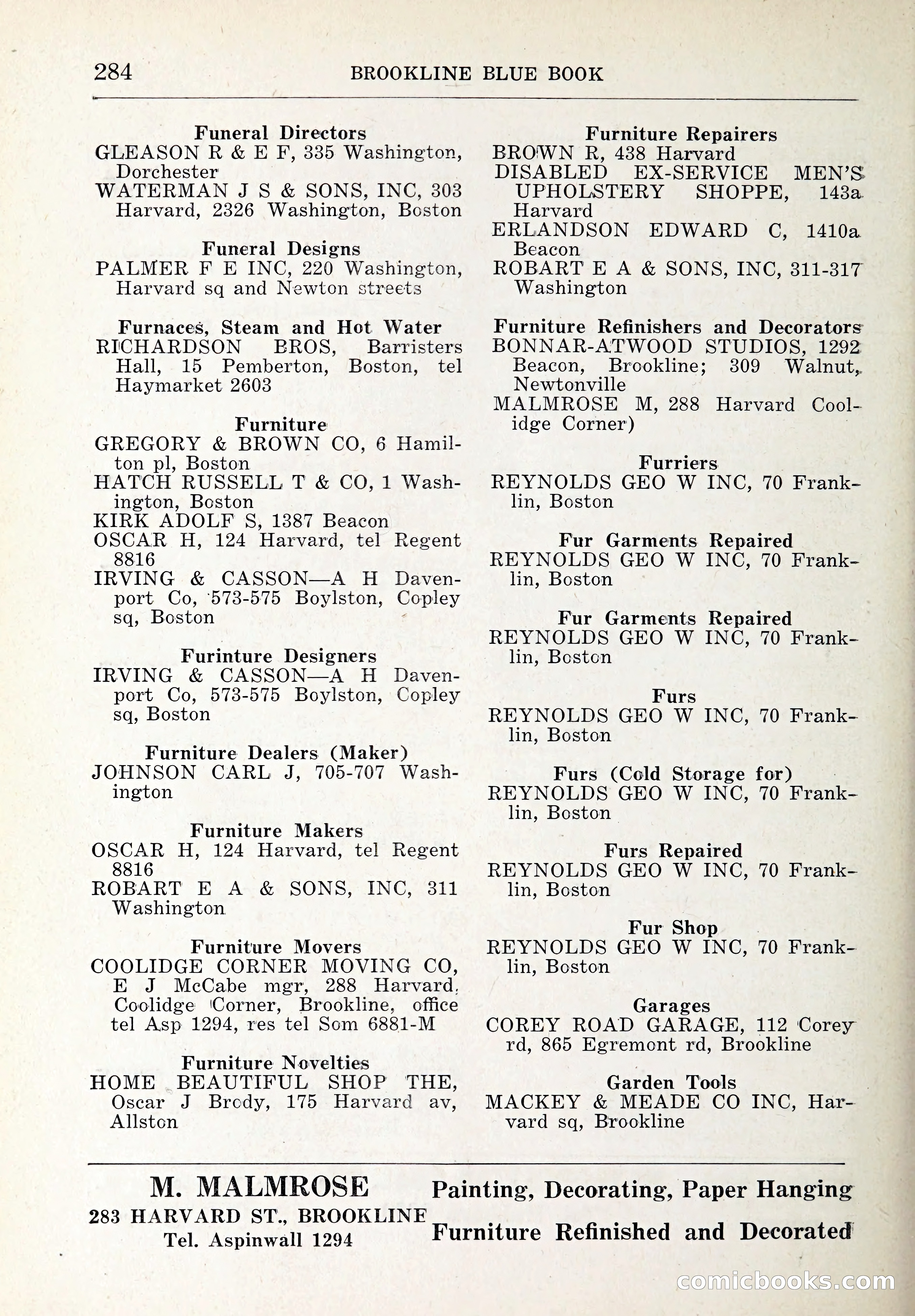 Blue Book of Brookline and Longwood — page 319 of 347