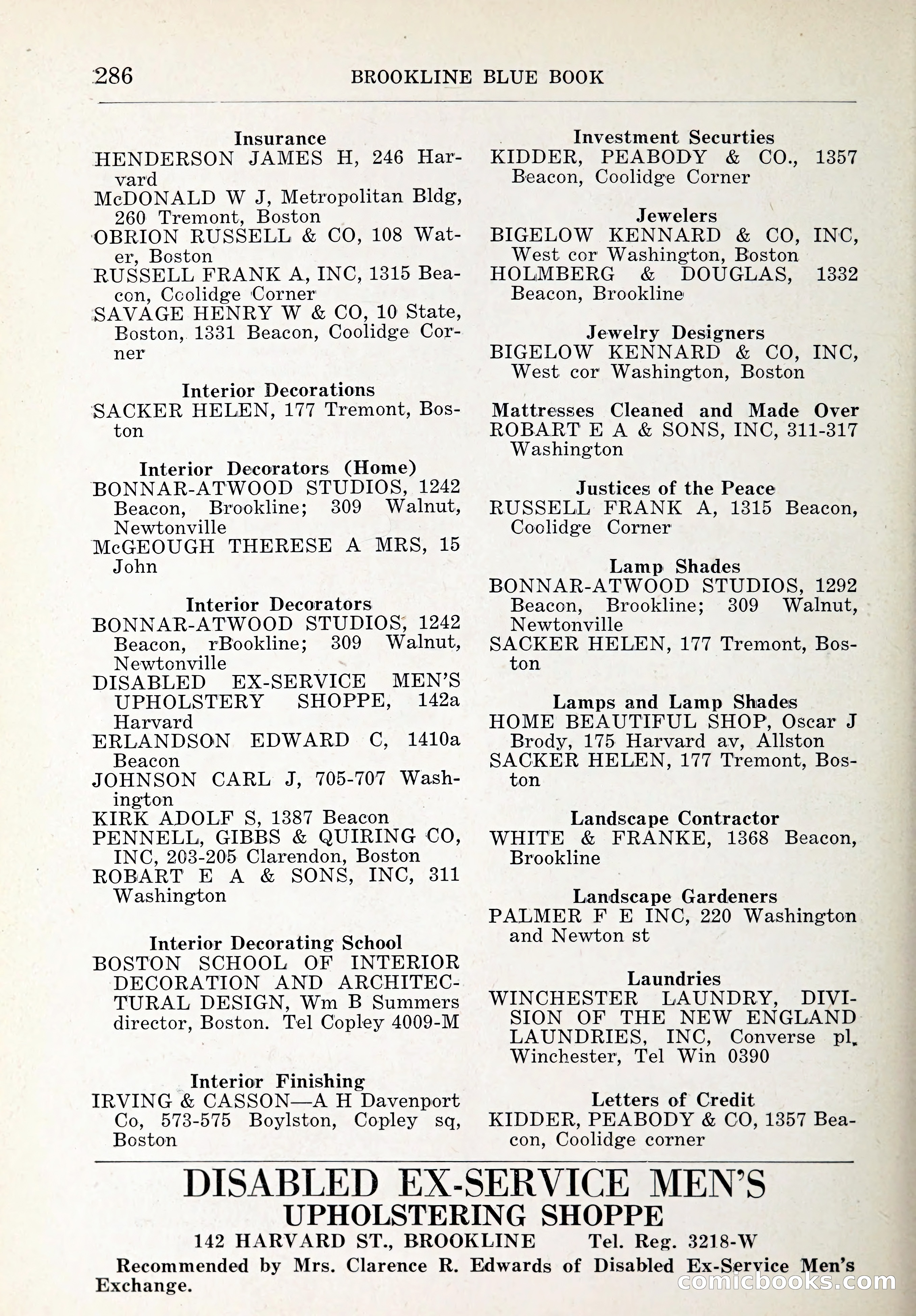 Blue Book of Brookline and Longwood — page 321 of 347