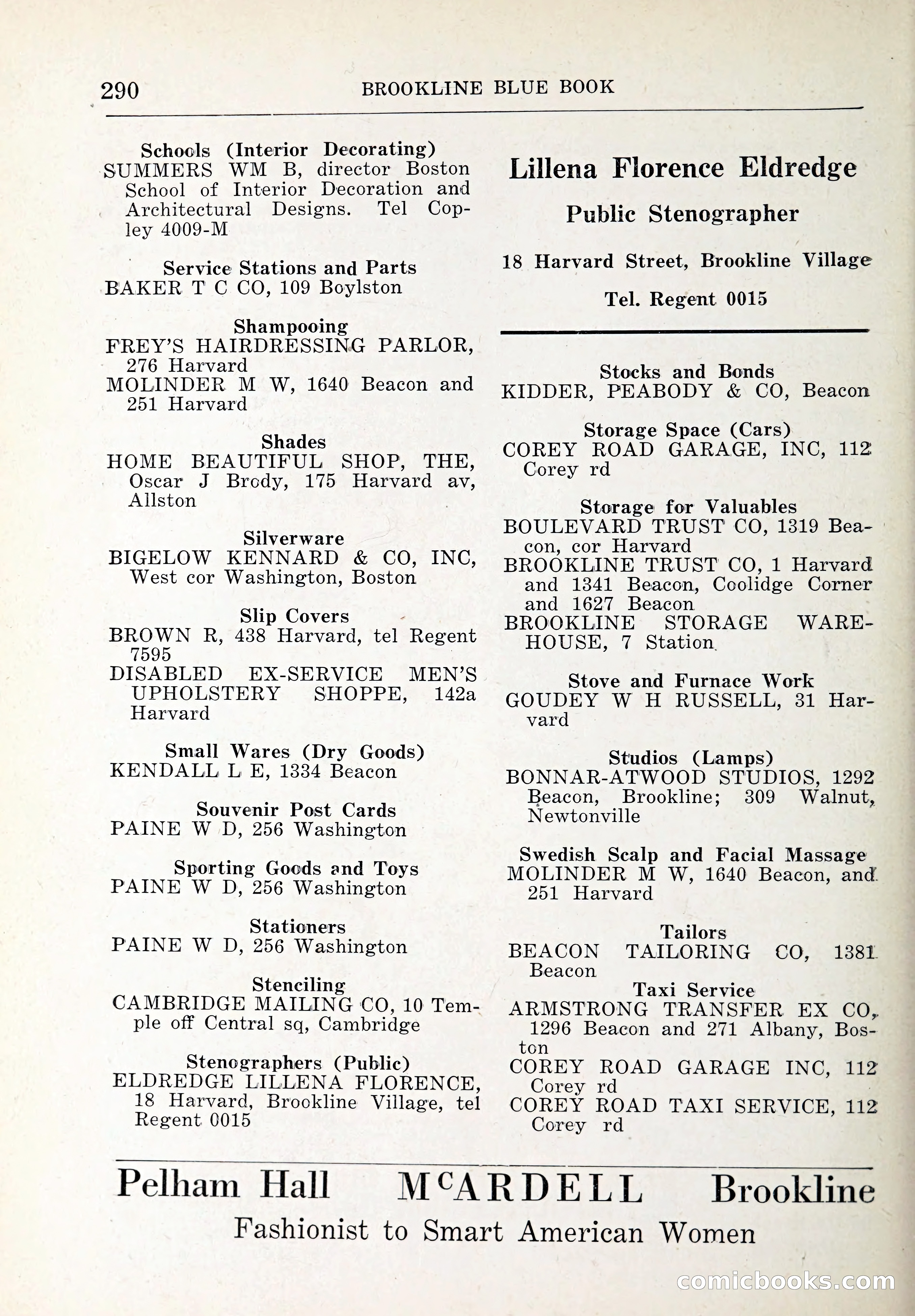 Blue Book of Brookline and Longwood — page 325 of 347