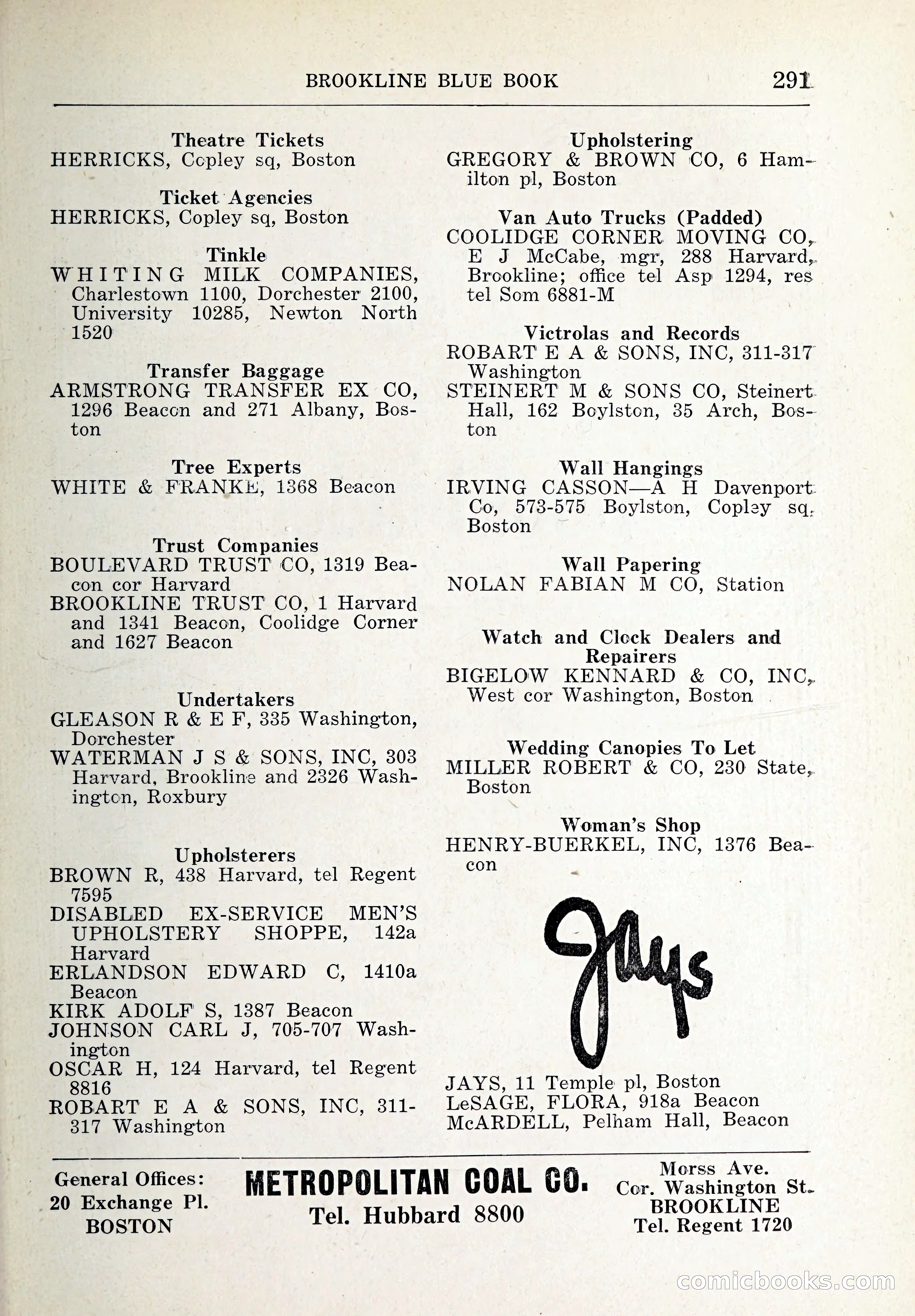 Blue Book of Brookline and Longwood — page 326 of 347