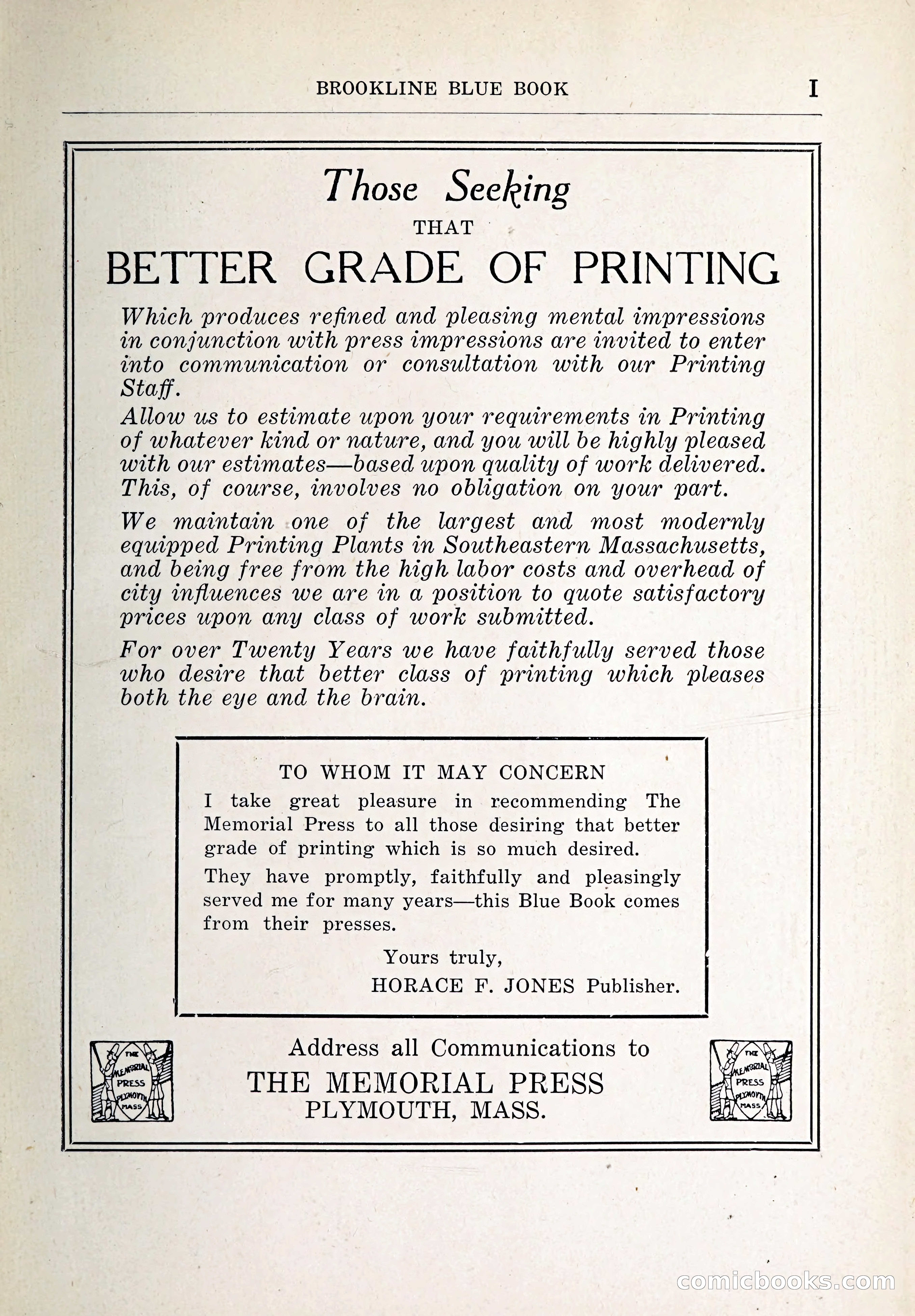 Blue Book of Brookline and Longwood — page 344 of 347
