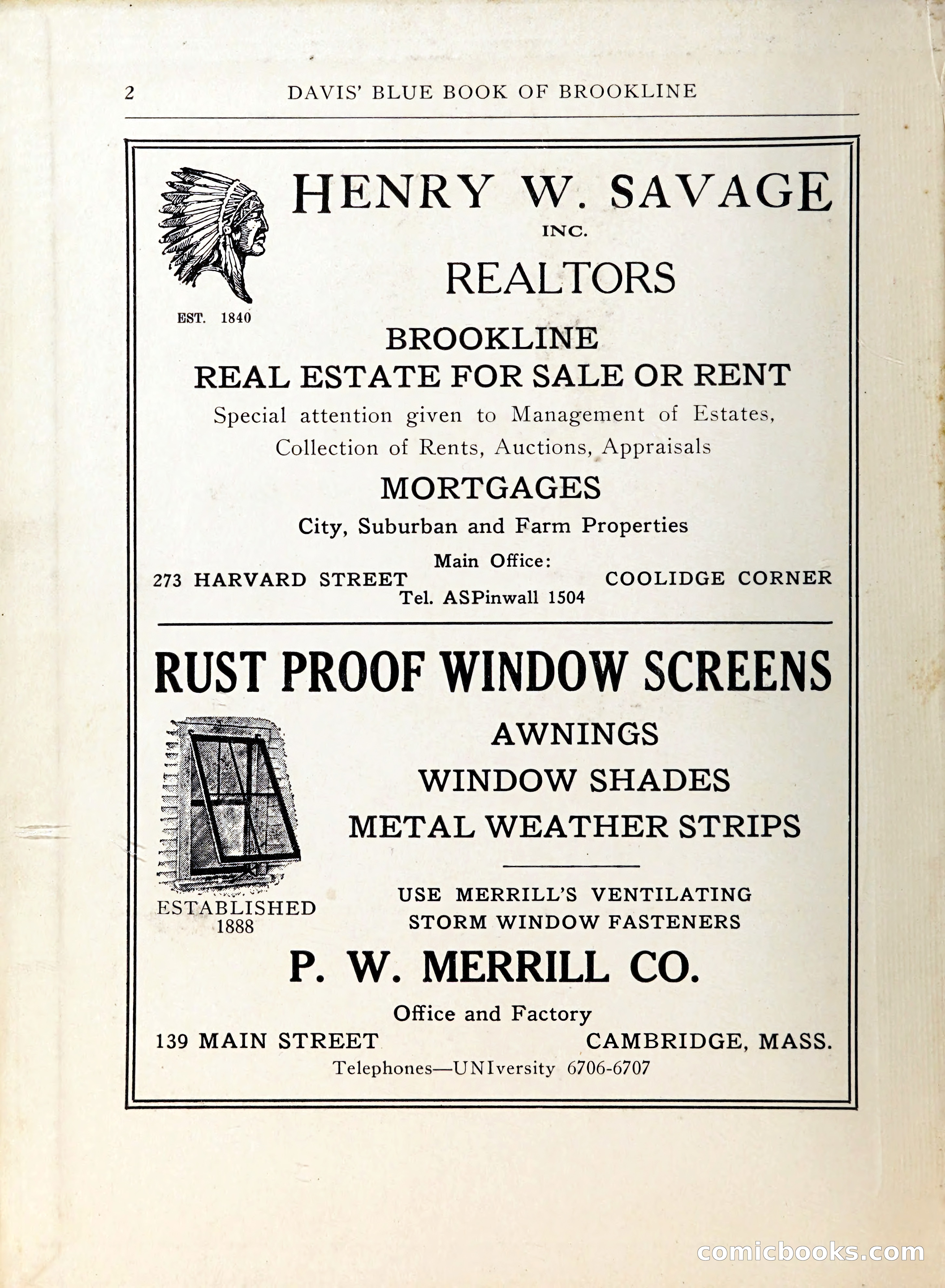 Davis' Blue Book of Brookline — page 3 of 253
