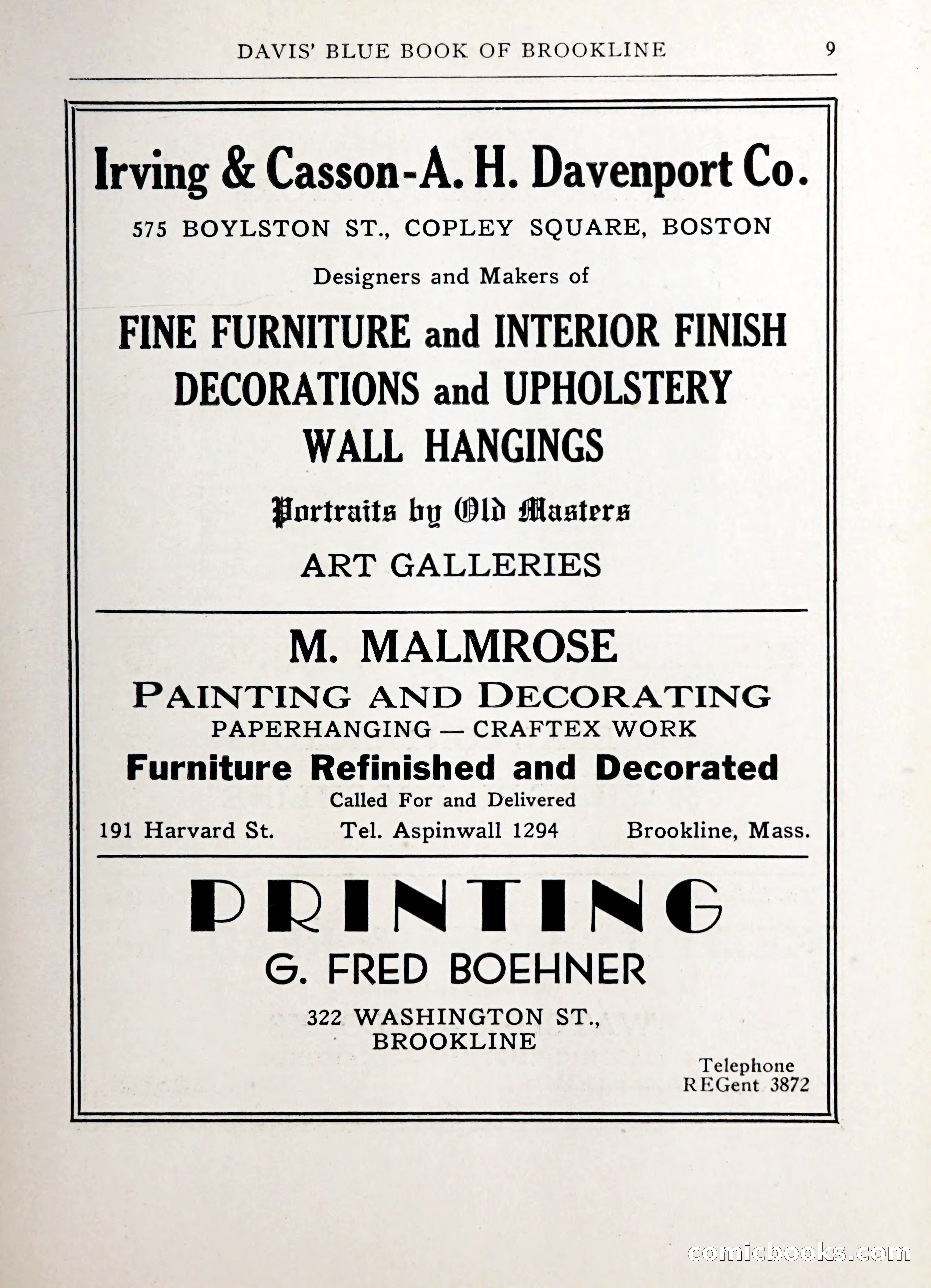 Davis' Blue Book of Brookline — page 10 of 253