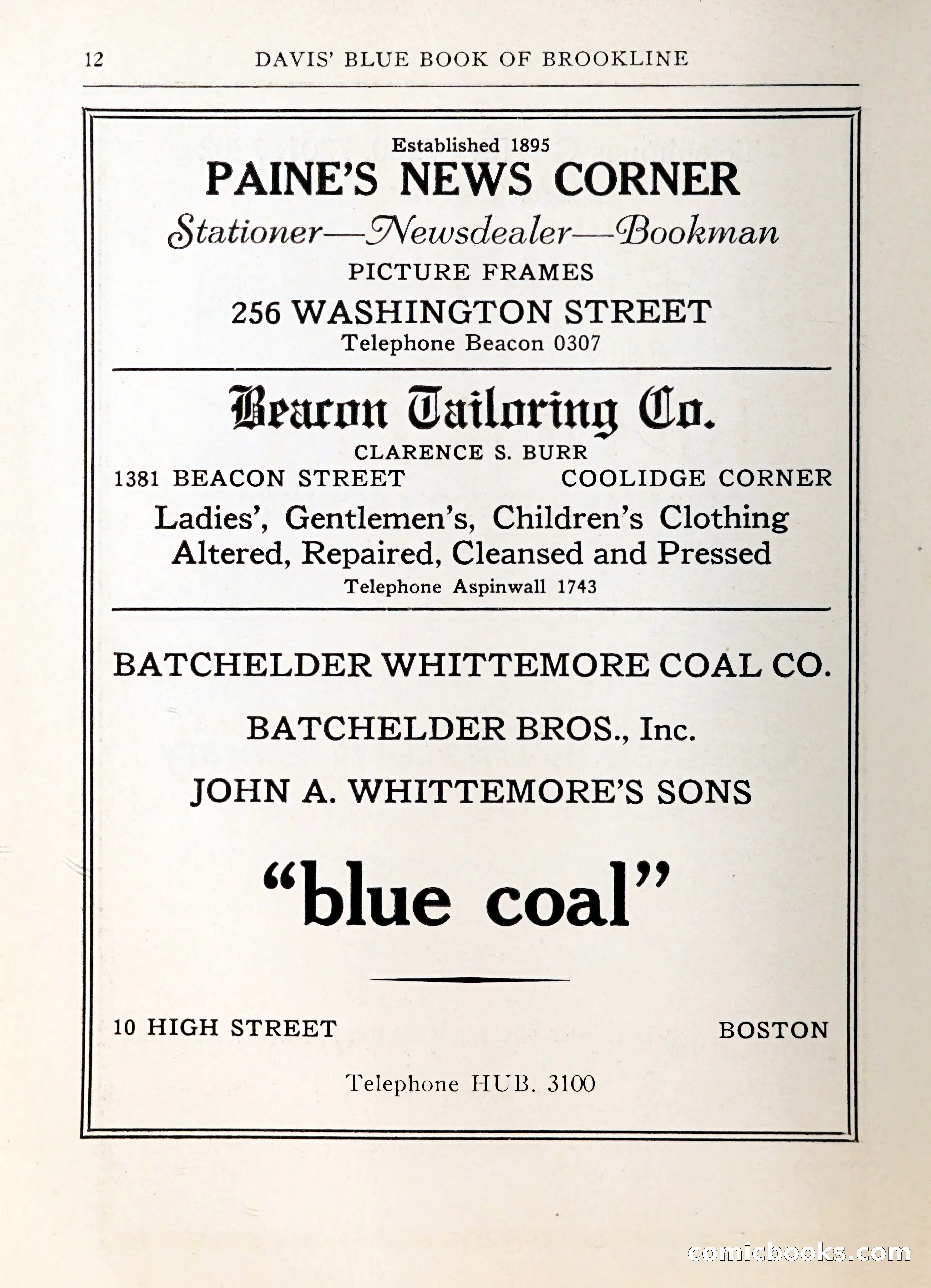 Davis' Blue Book of Brookline — page 13 of 253