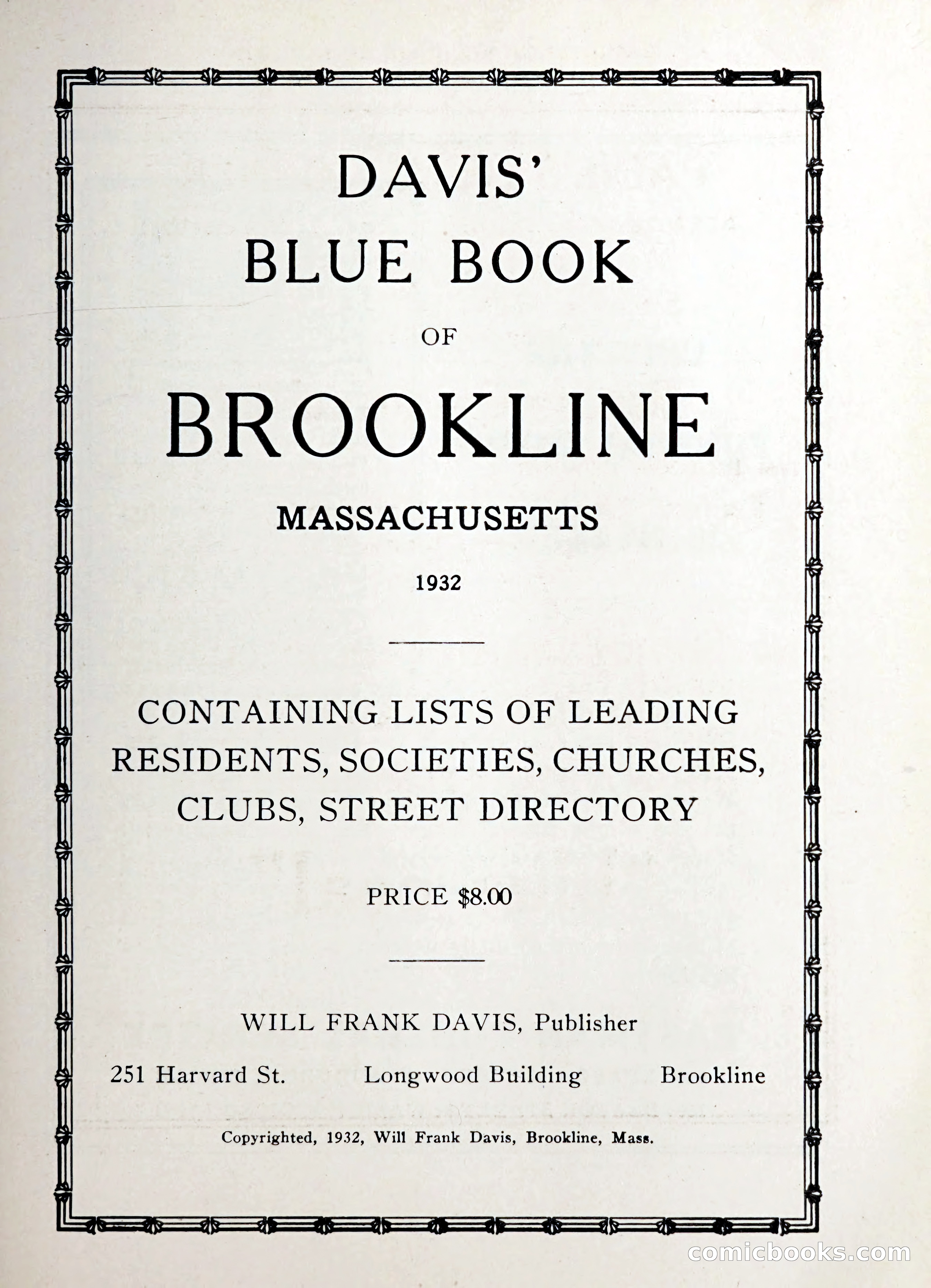 Davis' Blue Book of Brookline — page 14 of 253