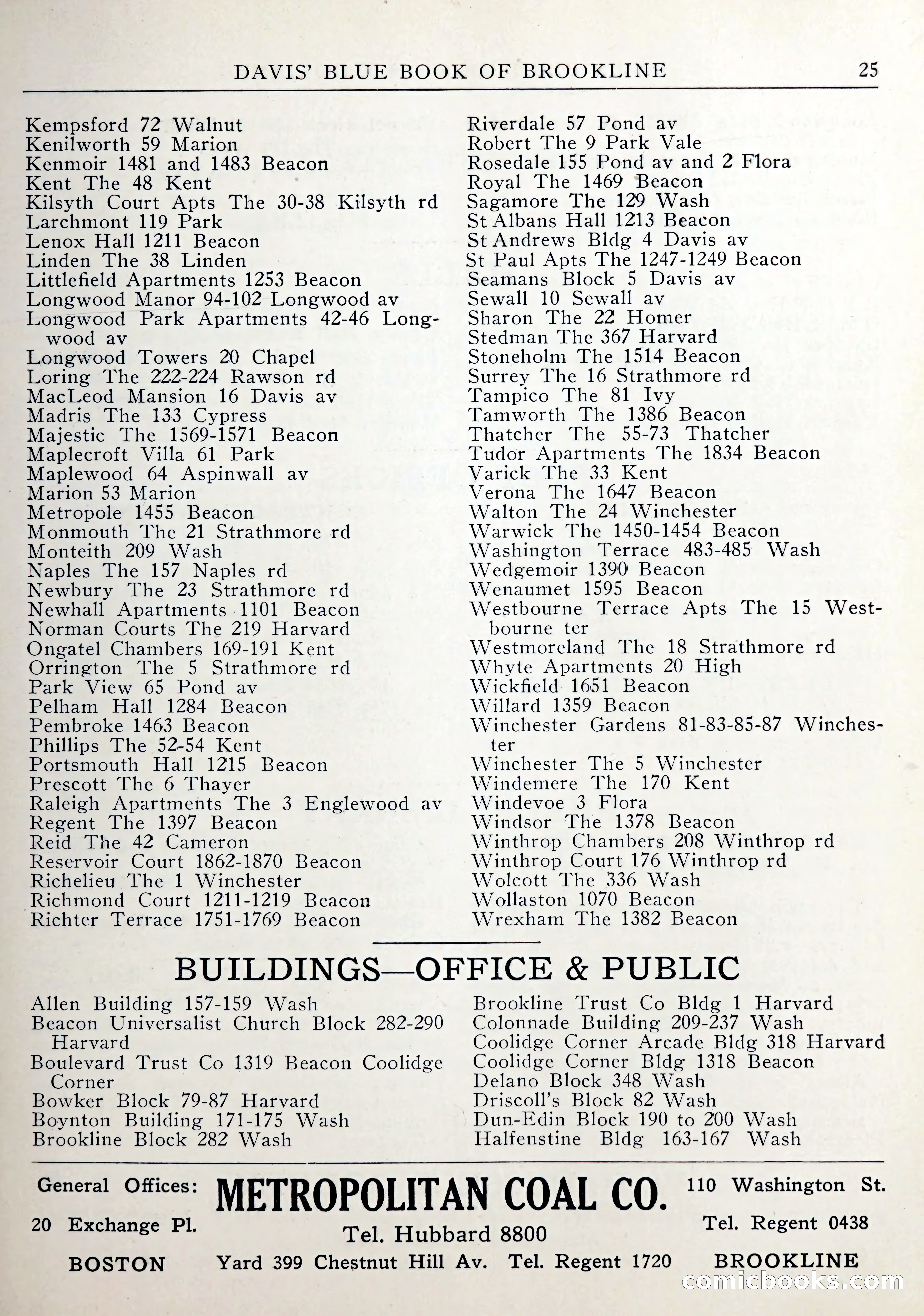 Davis' Blue Book of Brookline — page 26 of 253