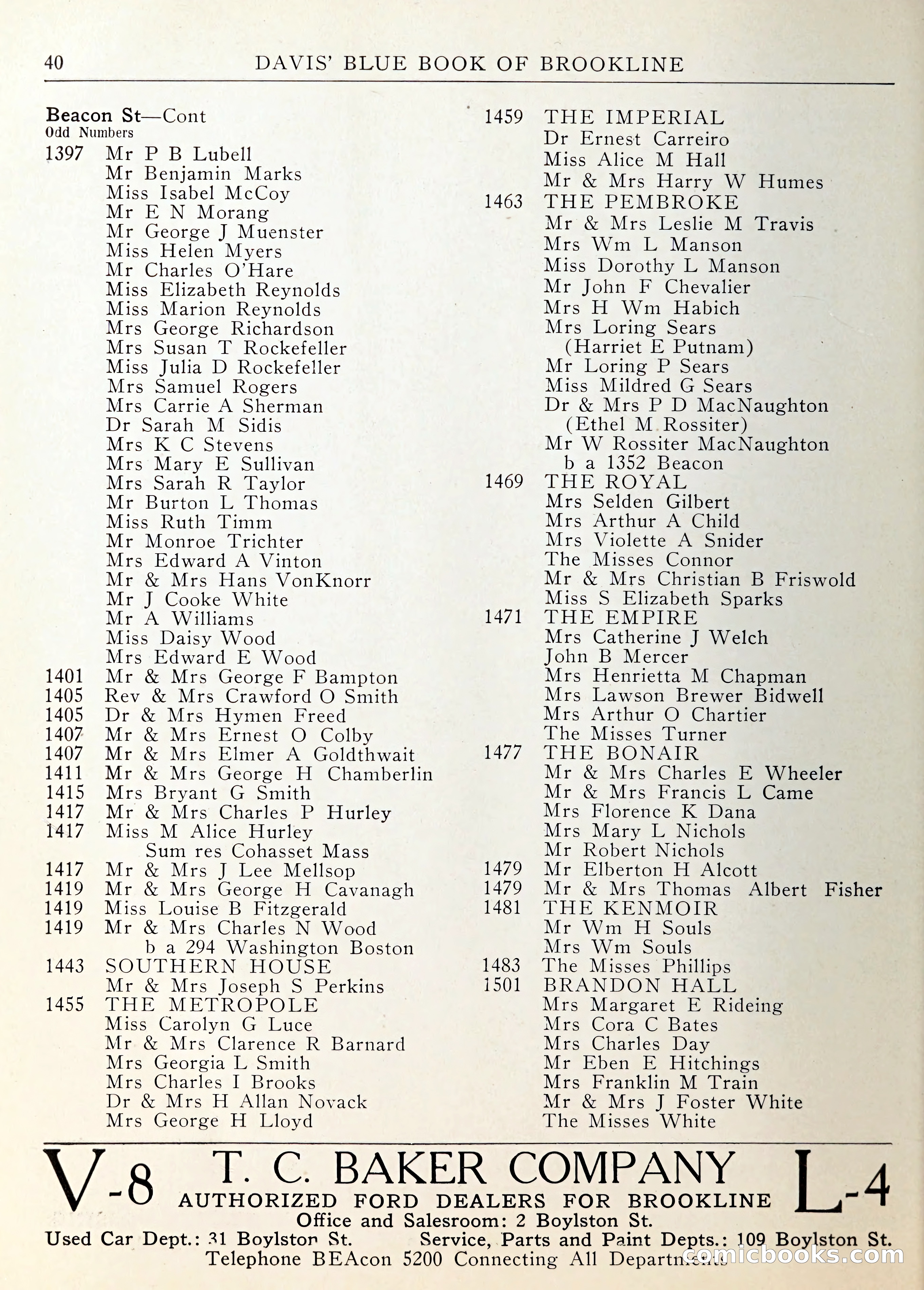 Davis' Blue Book of Brookline — page 41 of 253