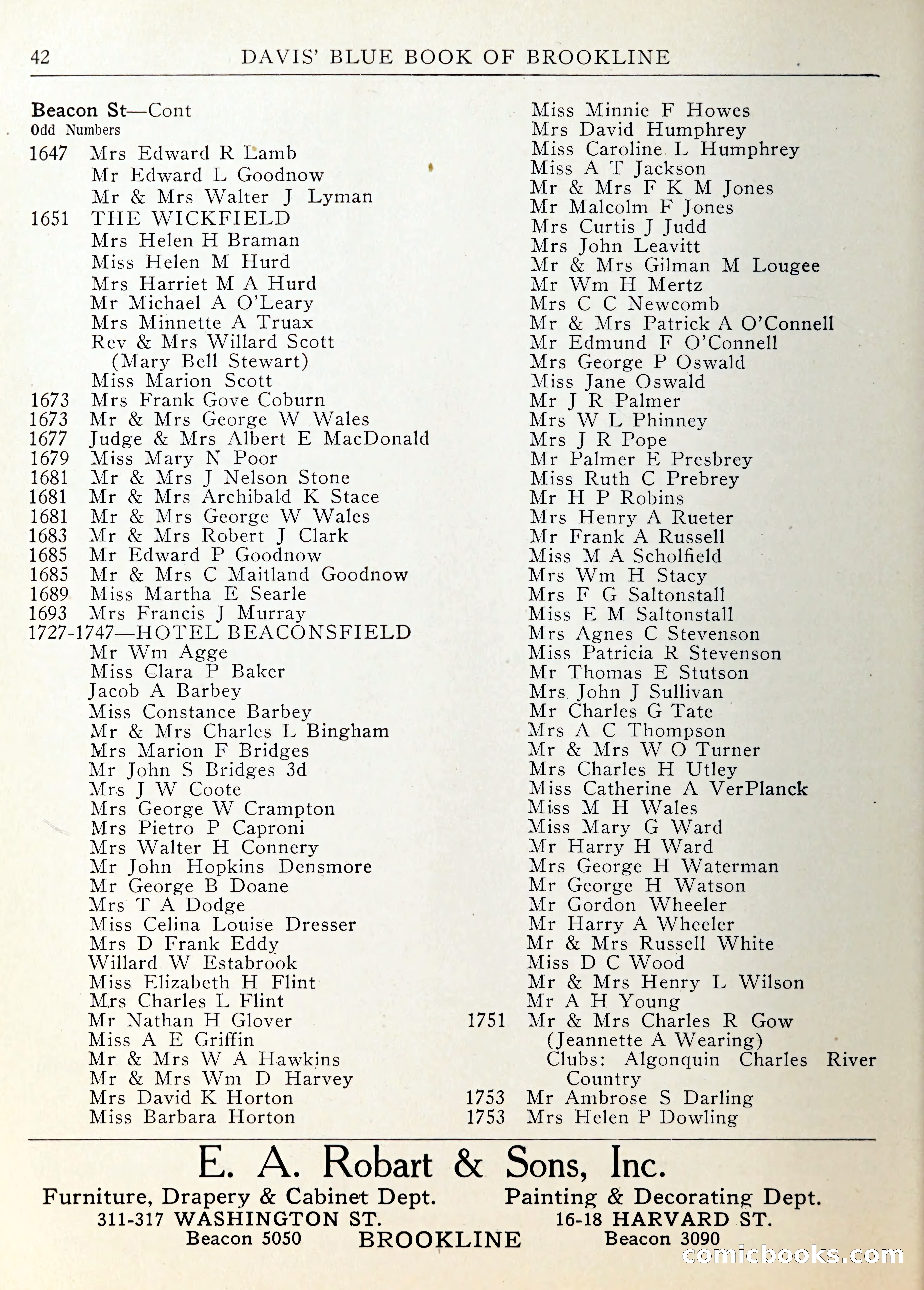 Davis' Blue Book of Brookline — page 43 of 253