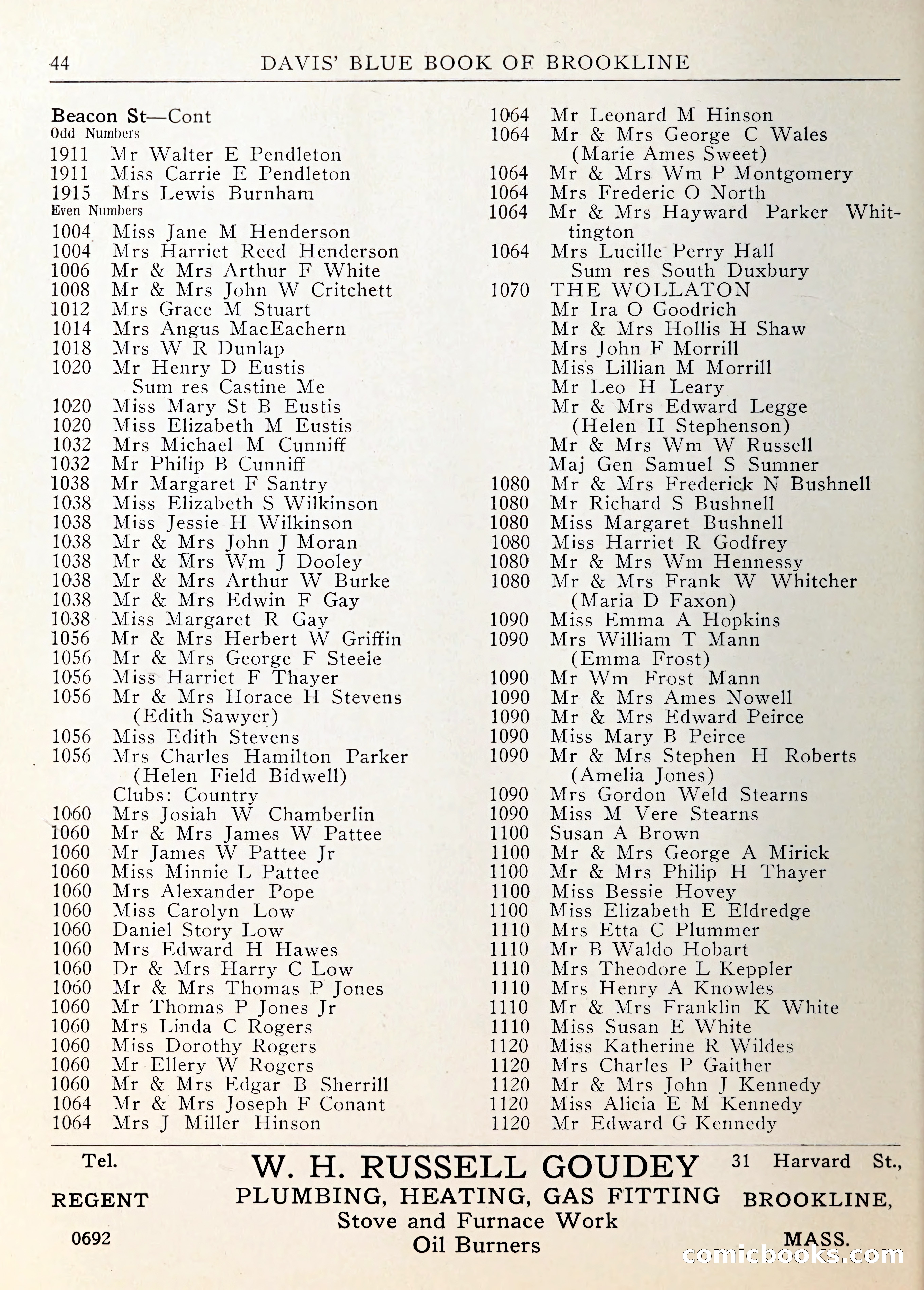 Davis' Blue Book of Brookline — page 45 of 253
