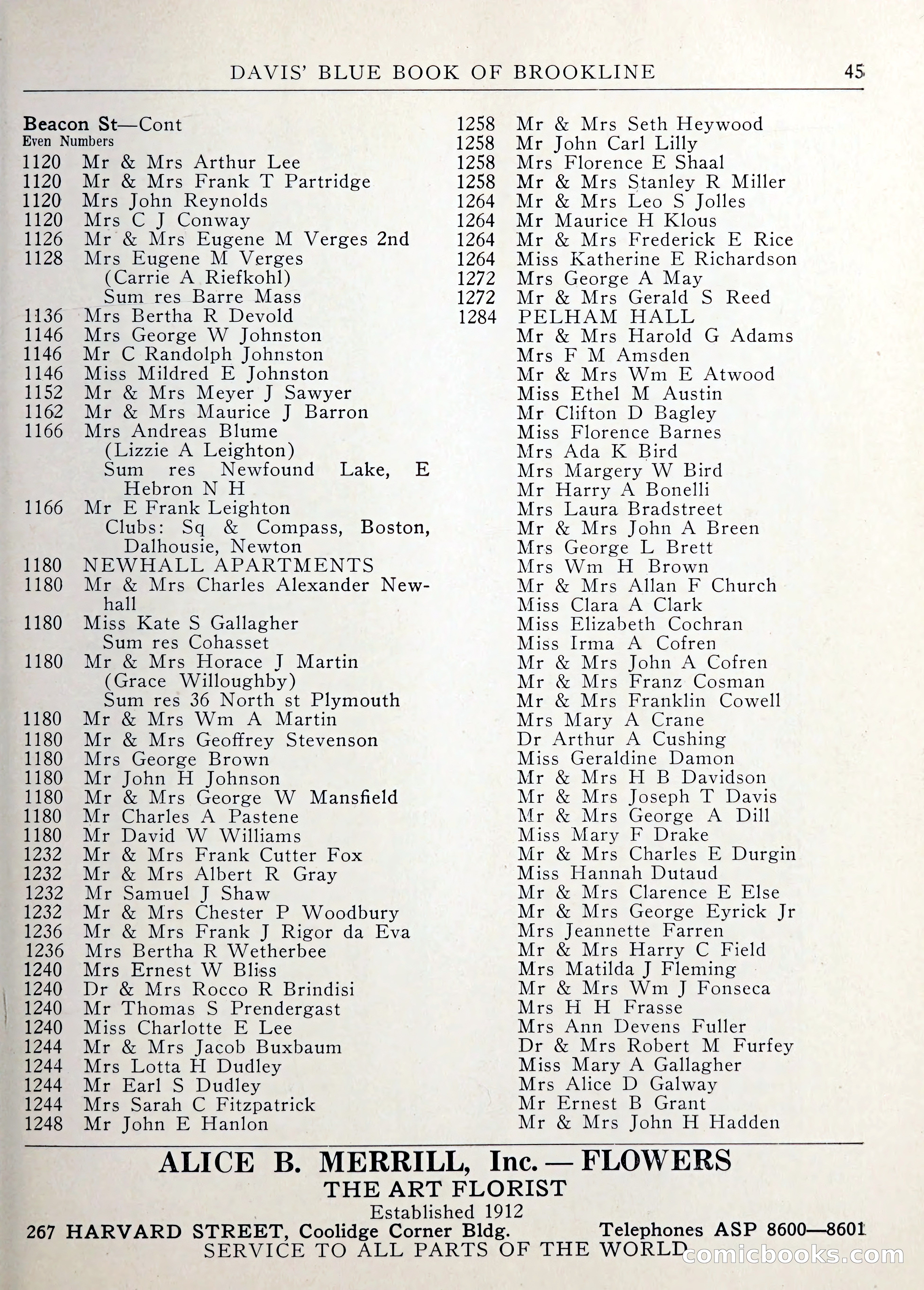 Davis' Blue Book of Brookline — page 46 of 253