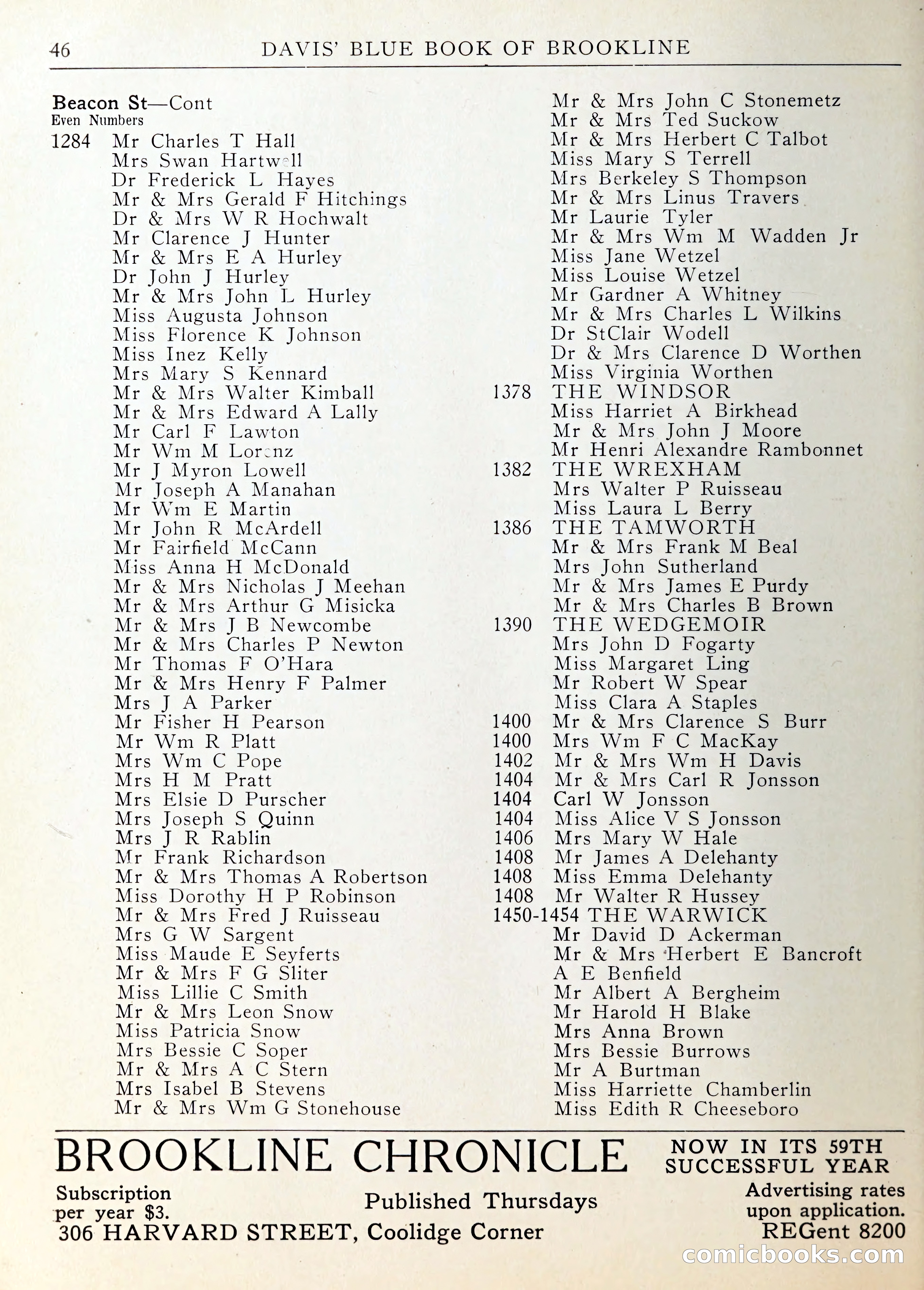 Davis' Blue Book of Brookline — page 47 of 253
