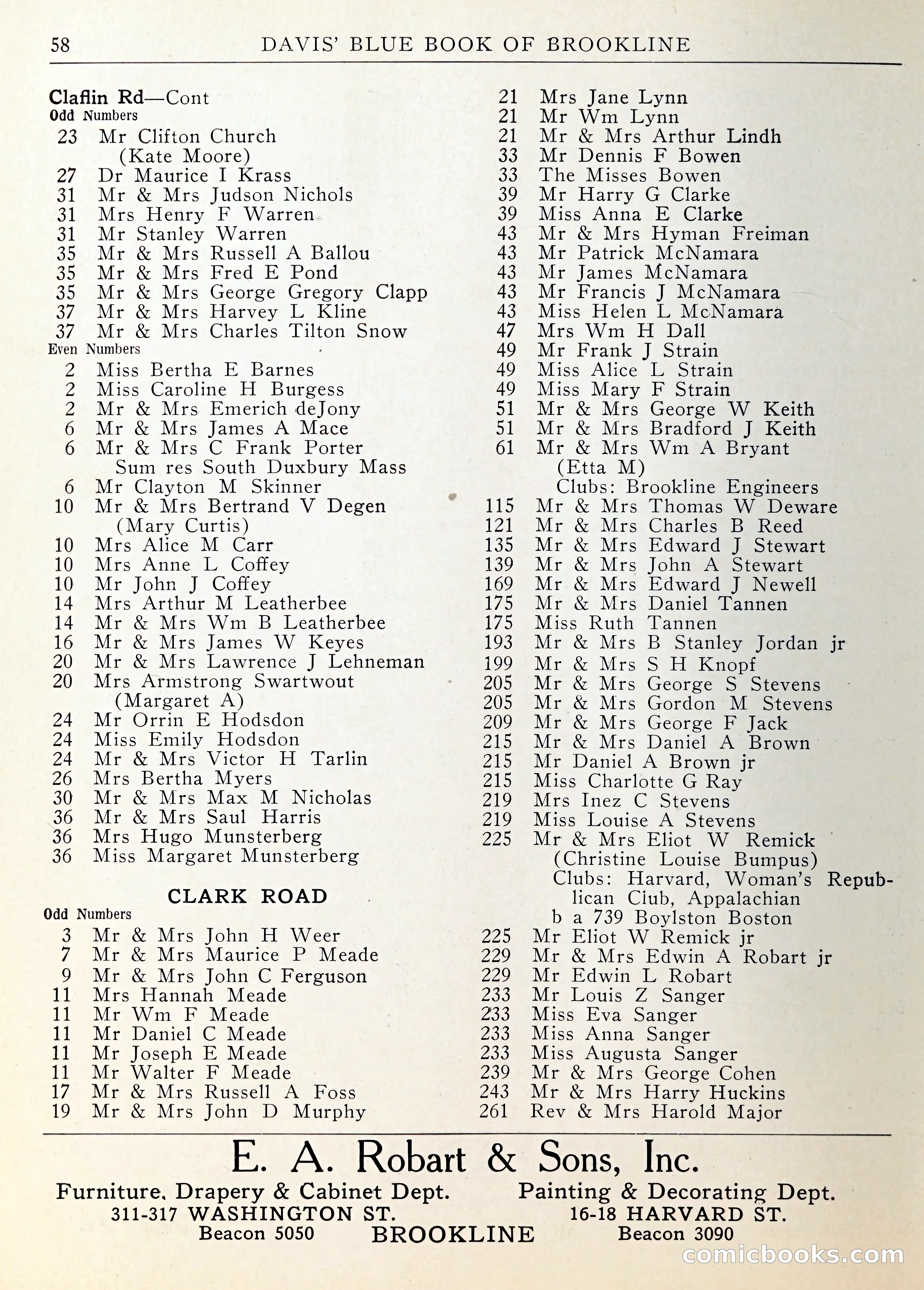 Davis' Blue Book of Brookline — page 59 of 253