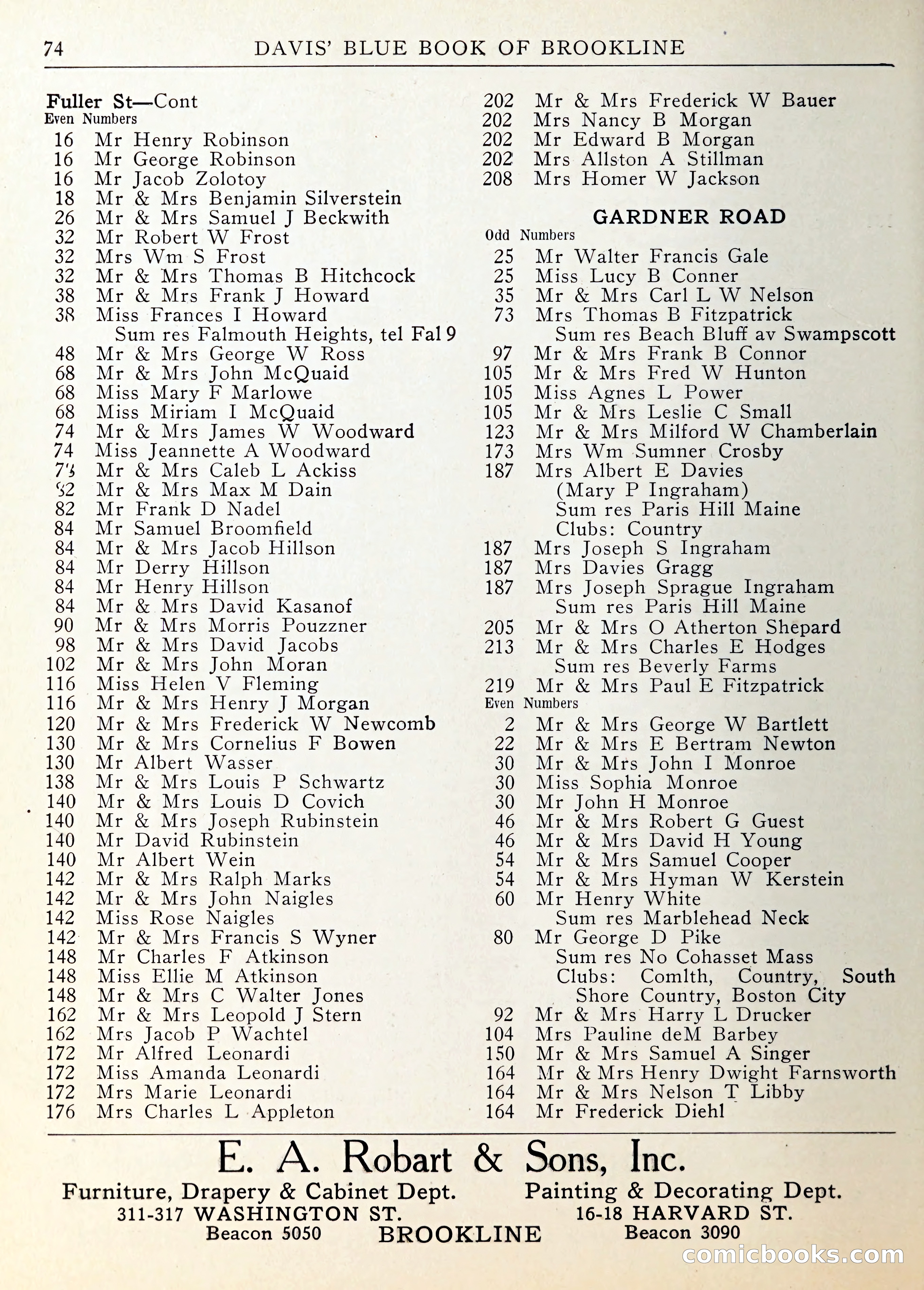 Davis' Blue Book of Brookline — page 75 of 253
