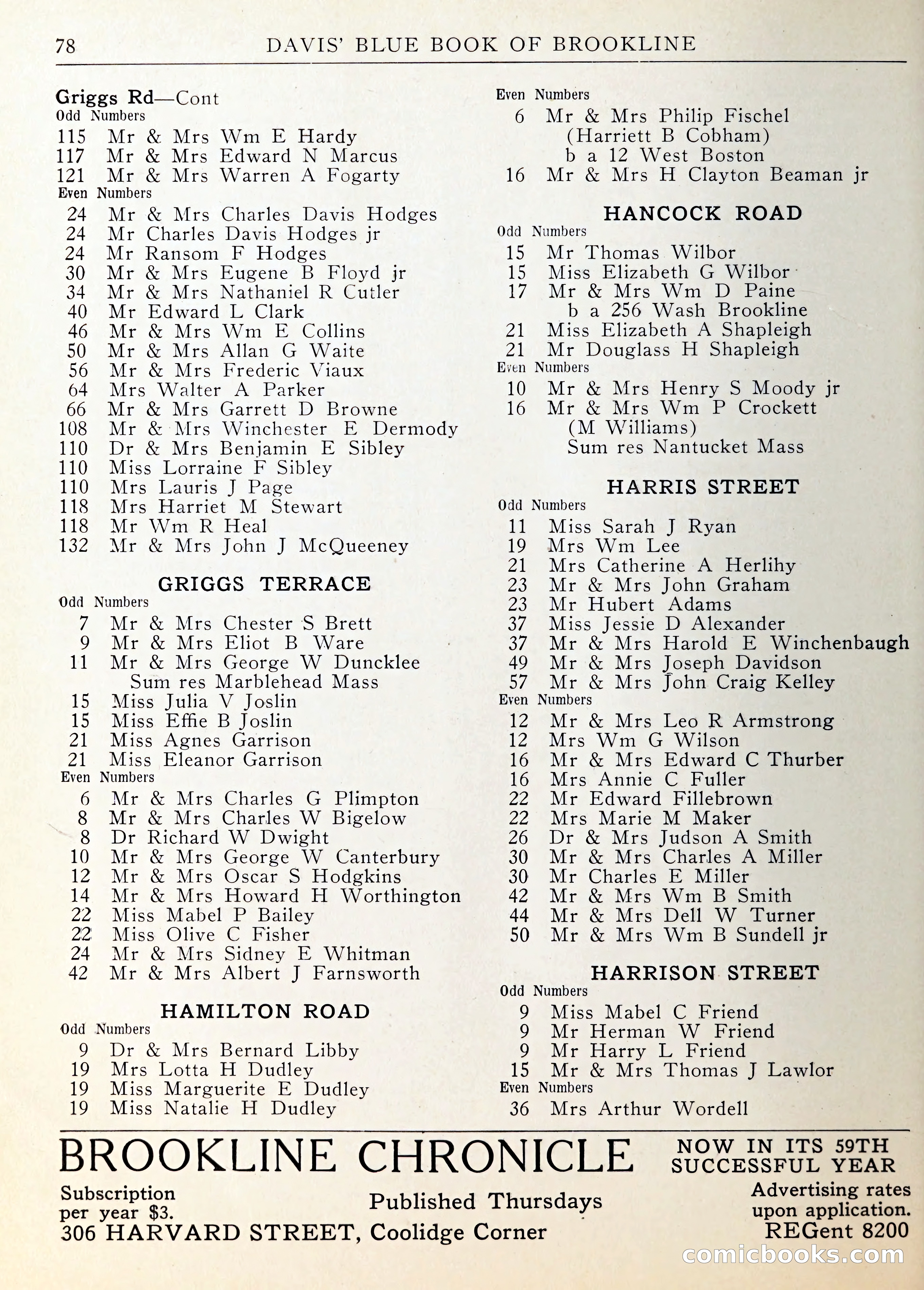 Davis' Blue Book of Brookline — page 79 of 253