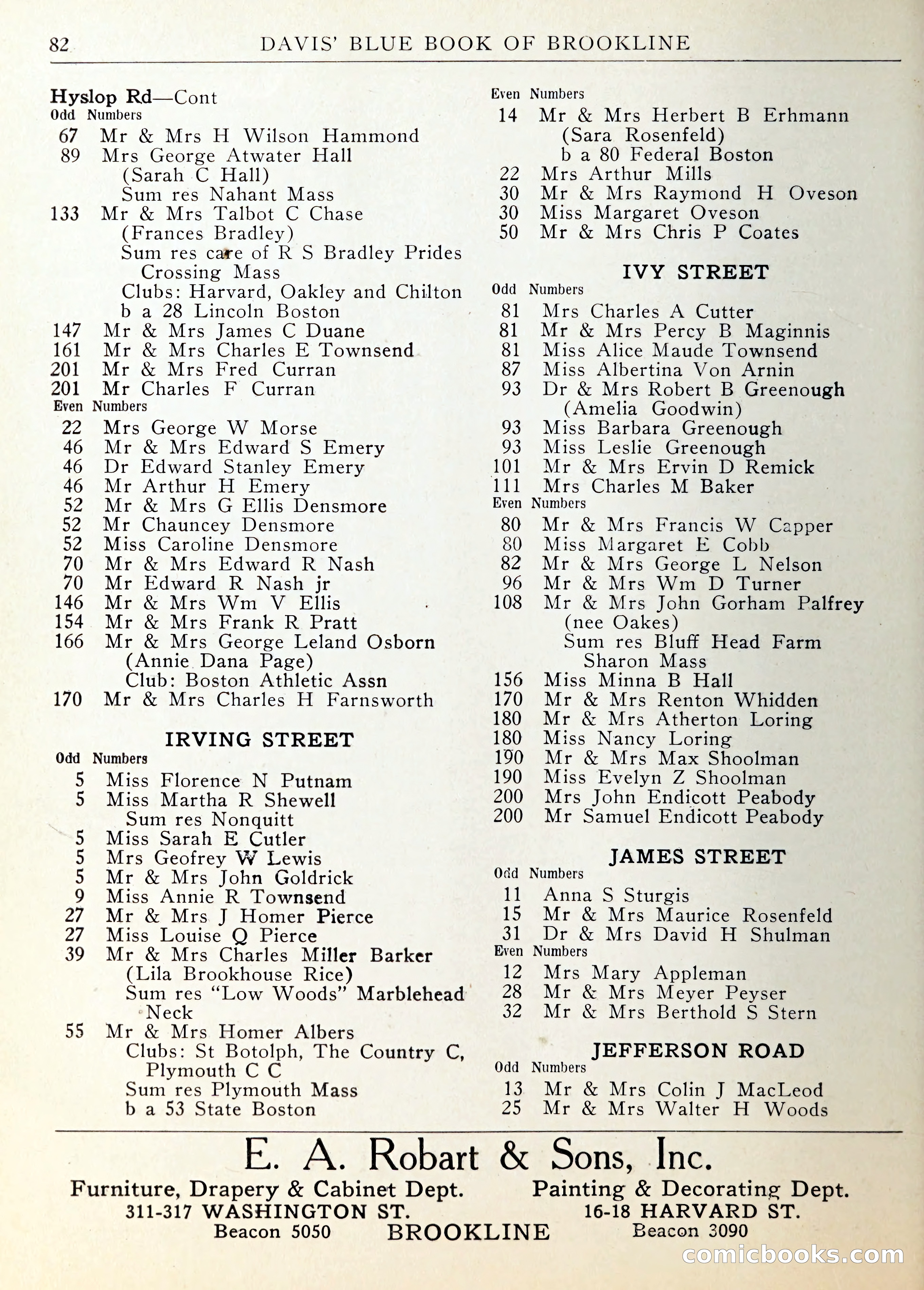 Davis' Blue Book of Brookline — page 83 of 253