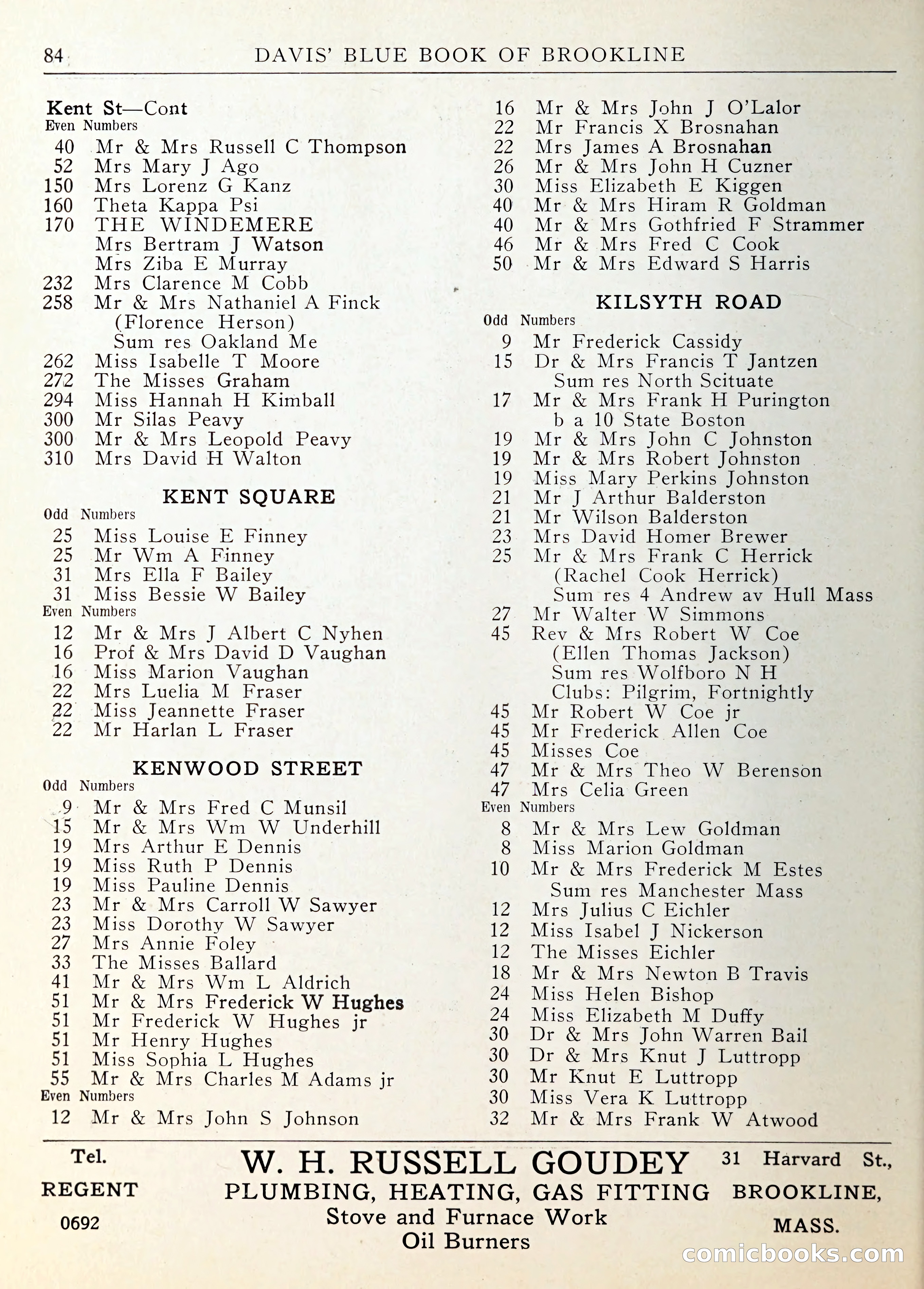 Davis' Blue Book of Brookline — page 85 of 253