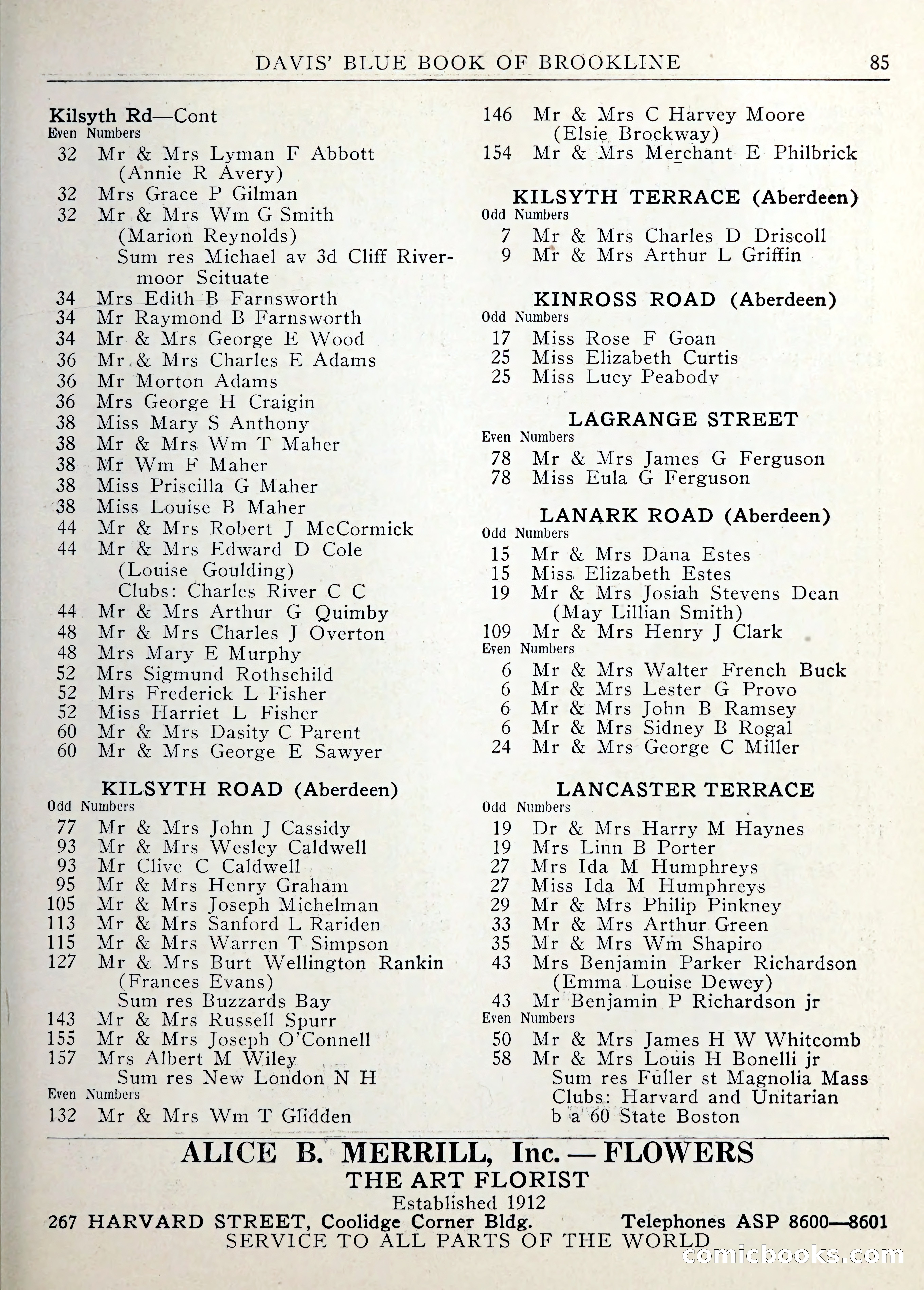Davis' Blue Book of Brookline — page 86 of 253
