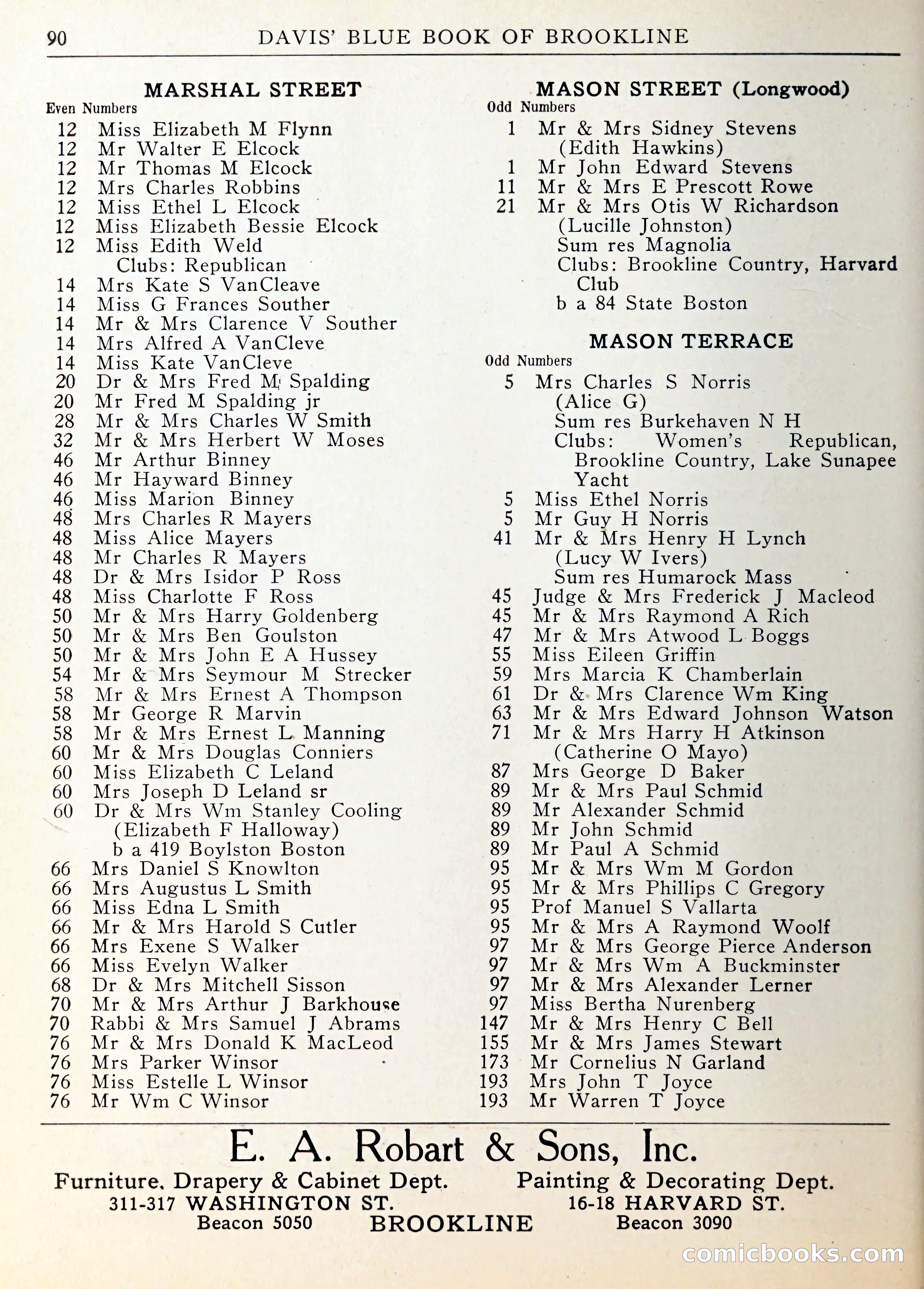 Davis' Blue Book of Brookline — page 91 of 253