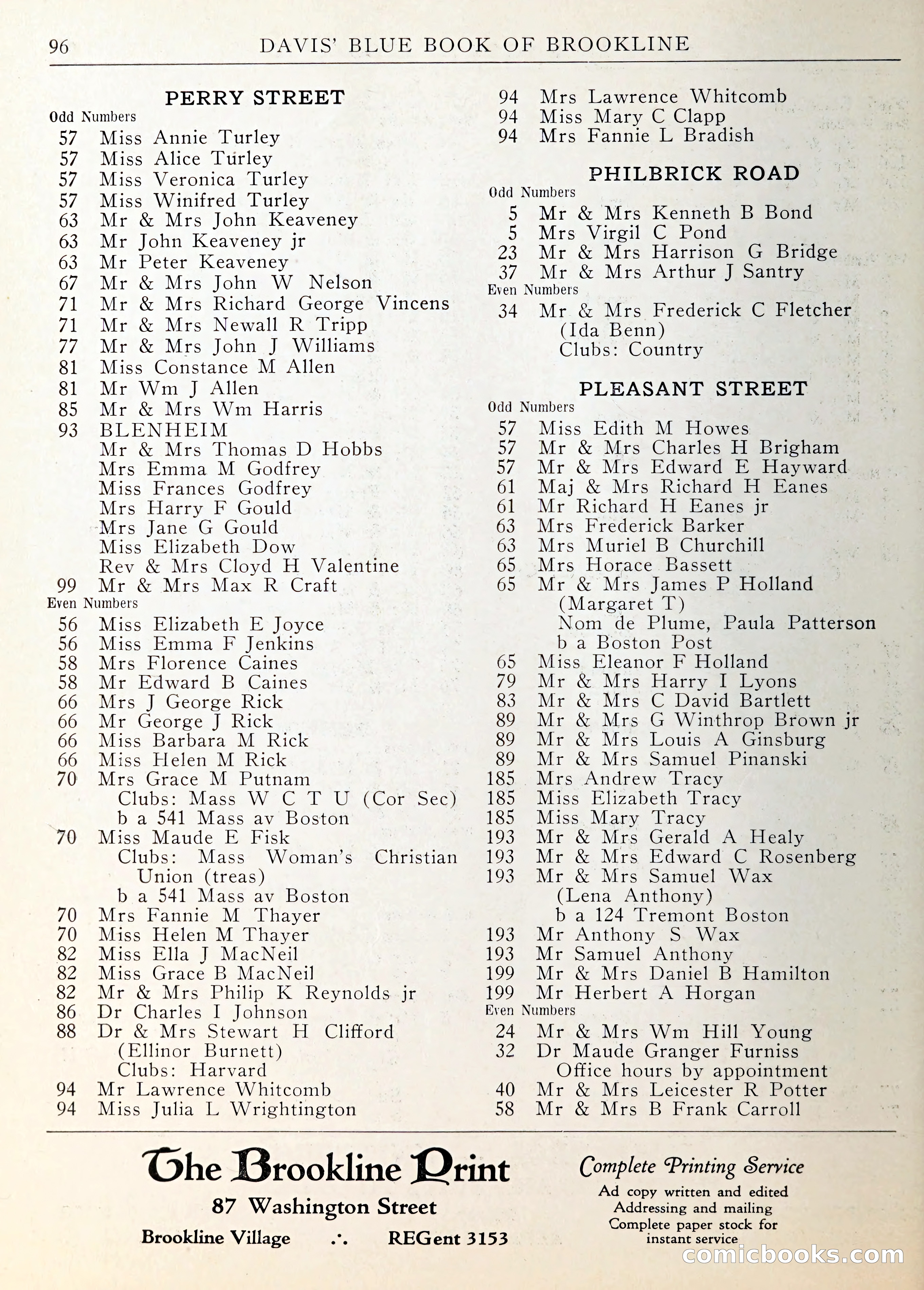 Davis' Blue Book of Brookline — page 97 of 253