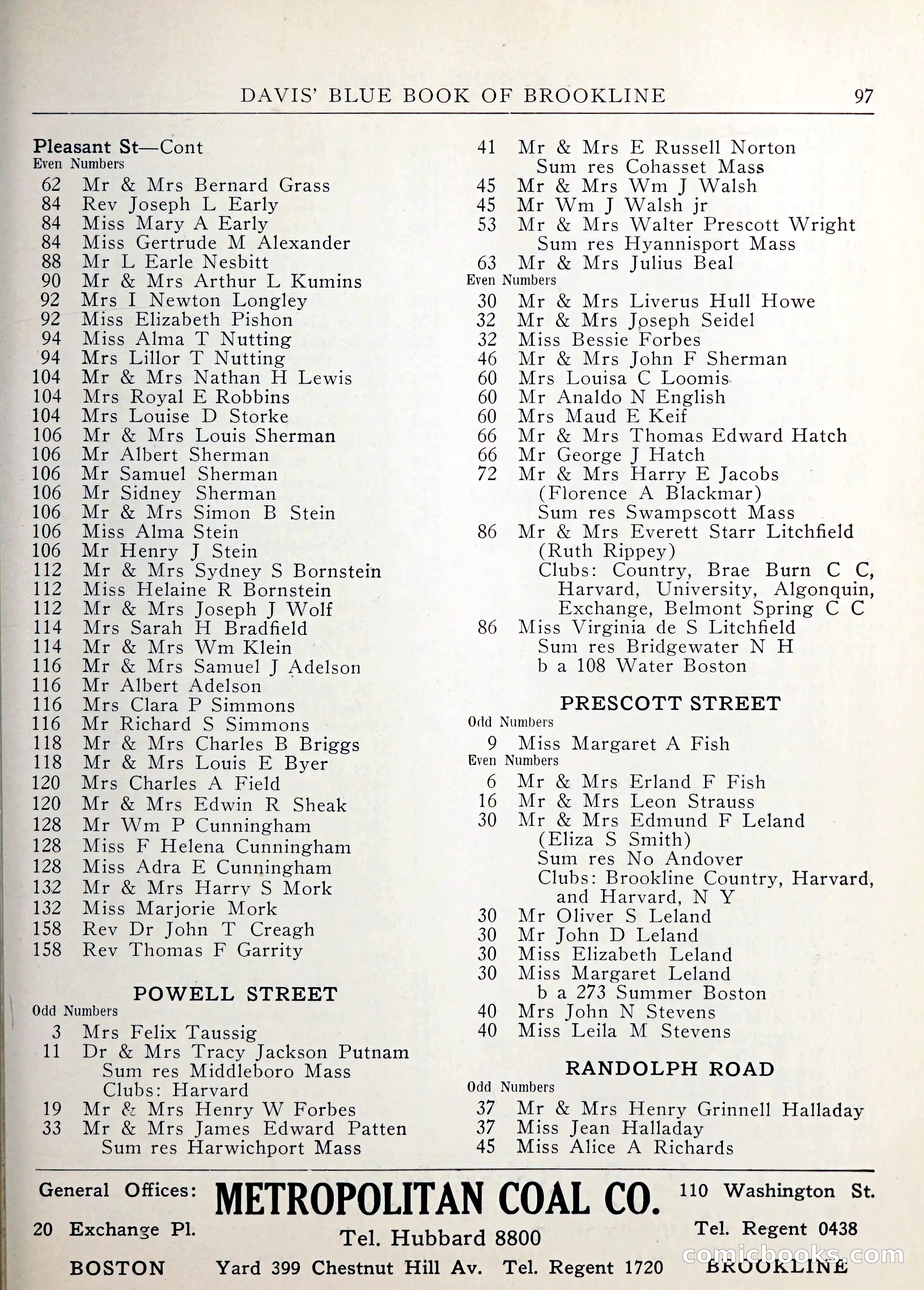 Davis' Blue Book of Brookline — page 98 of 253