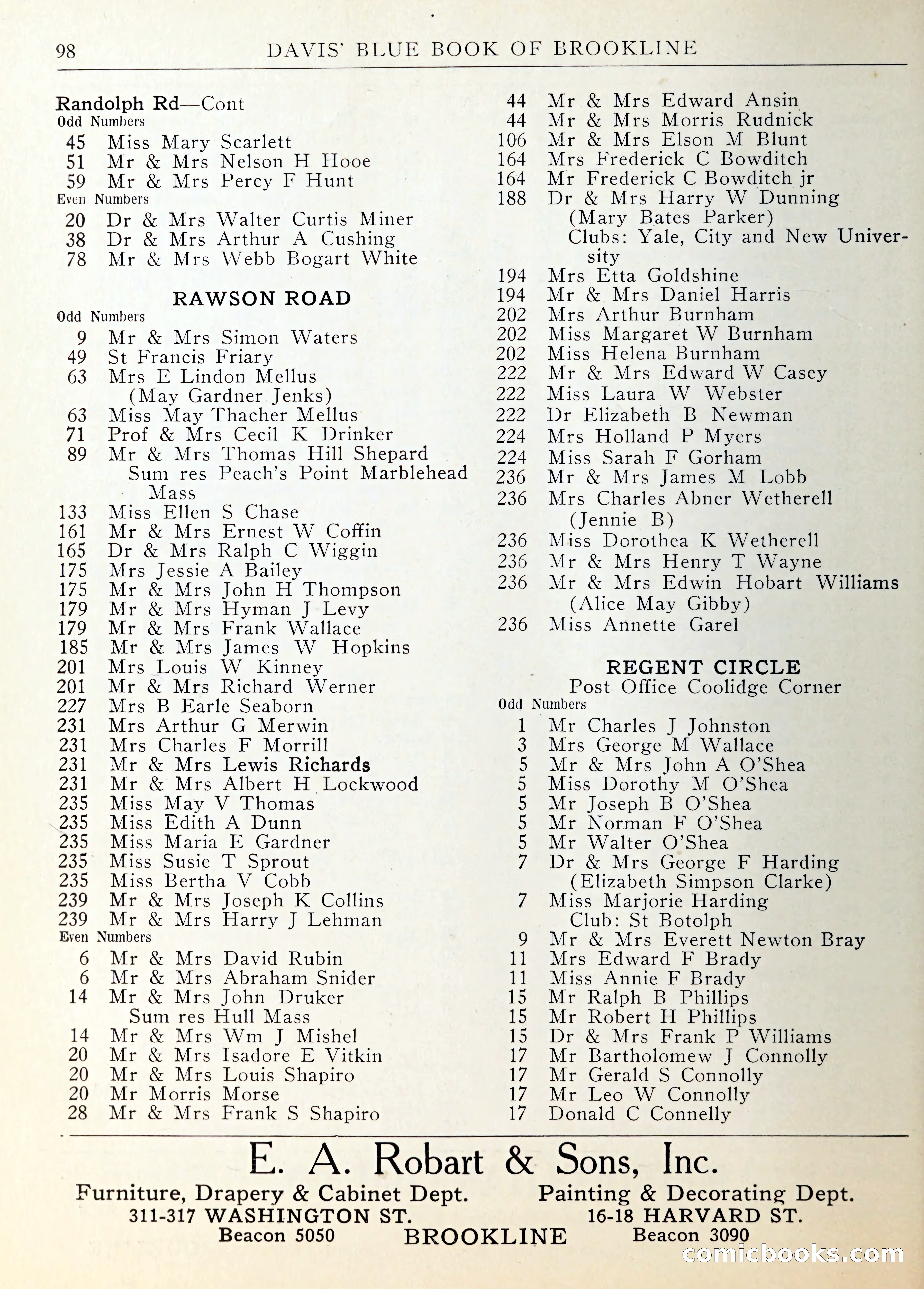 Davis' Blue Book of Brookline — page 99 of 253